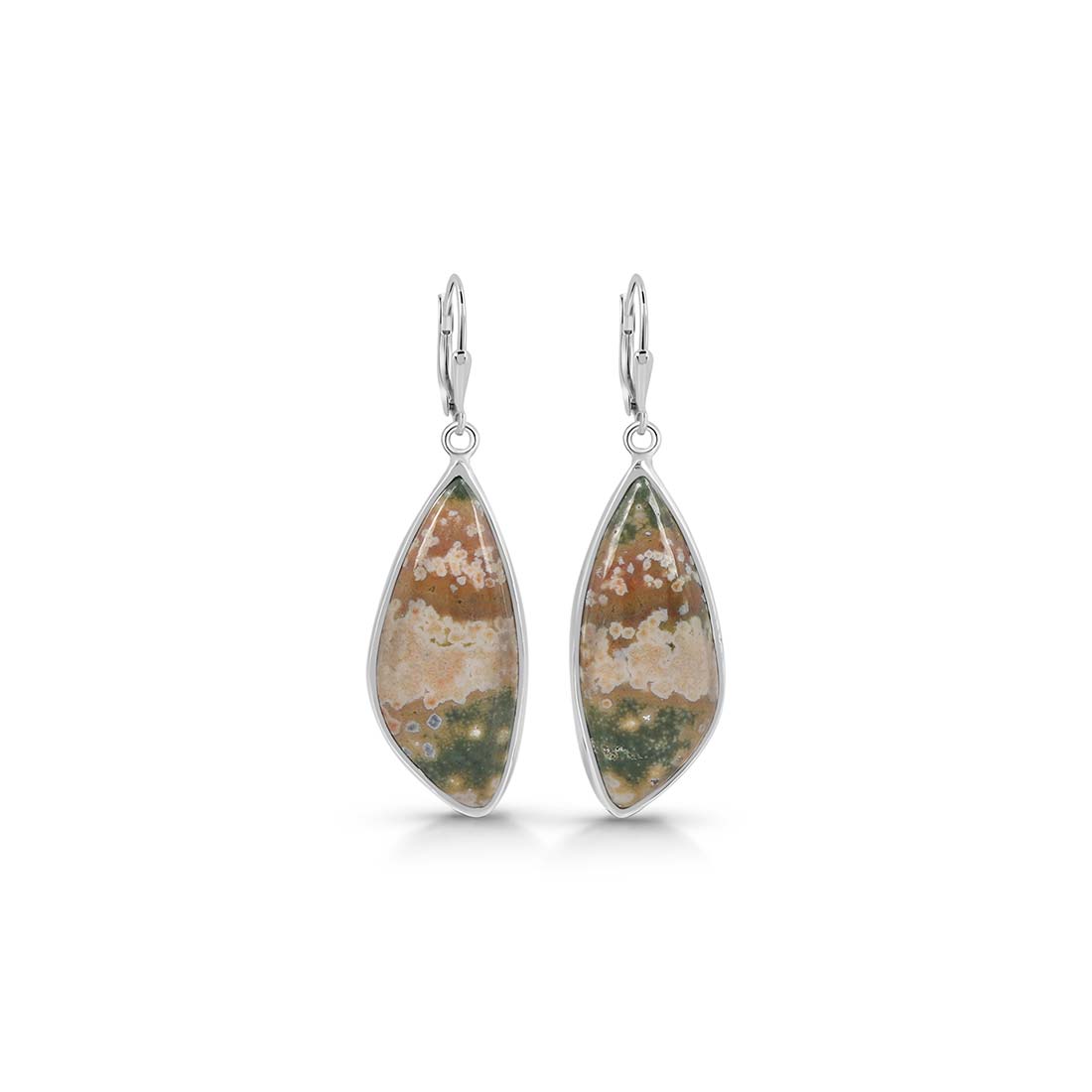 Premium Ocean Jasper Statement Earrings - OCJ-E-19