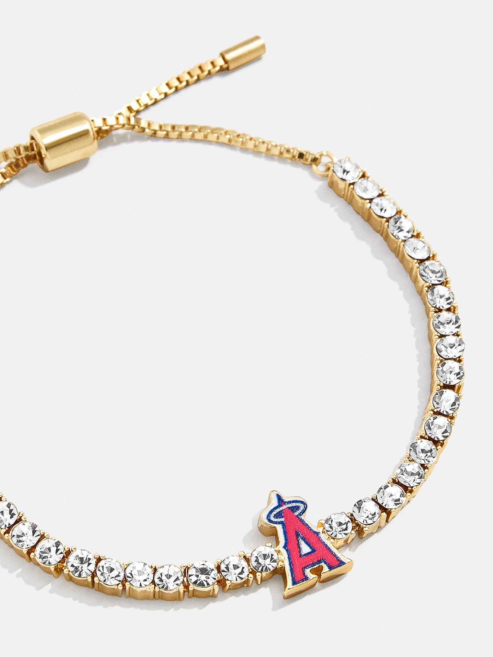 Premium MLB Gold Tennis Bracelet - Los Angeles Angels Edition