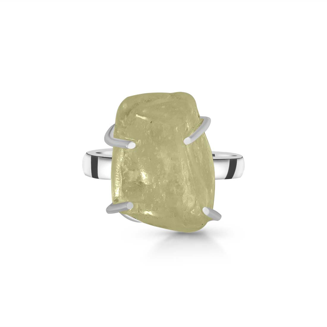 Premium Libyan Desert Glass Statement Ring - LDG-R-25