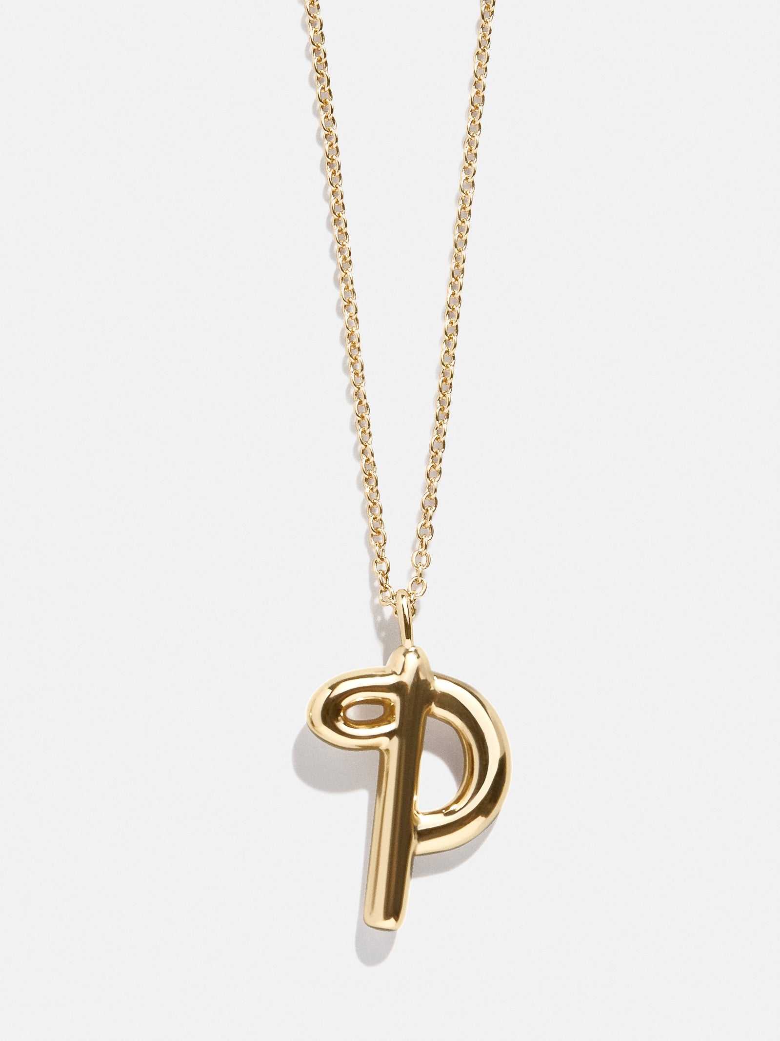 Premium 3D Bubble Script Initial Necklace - Modern Personalized Jewelry