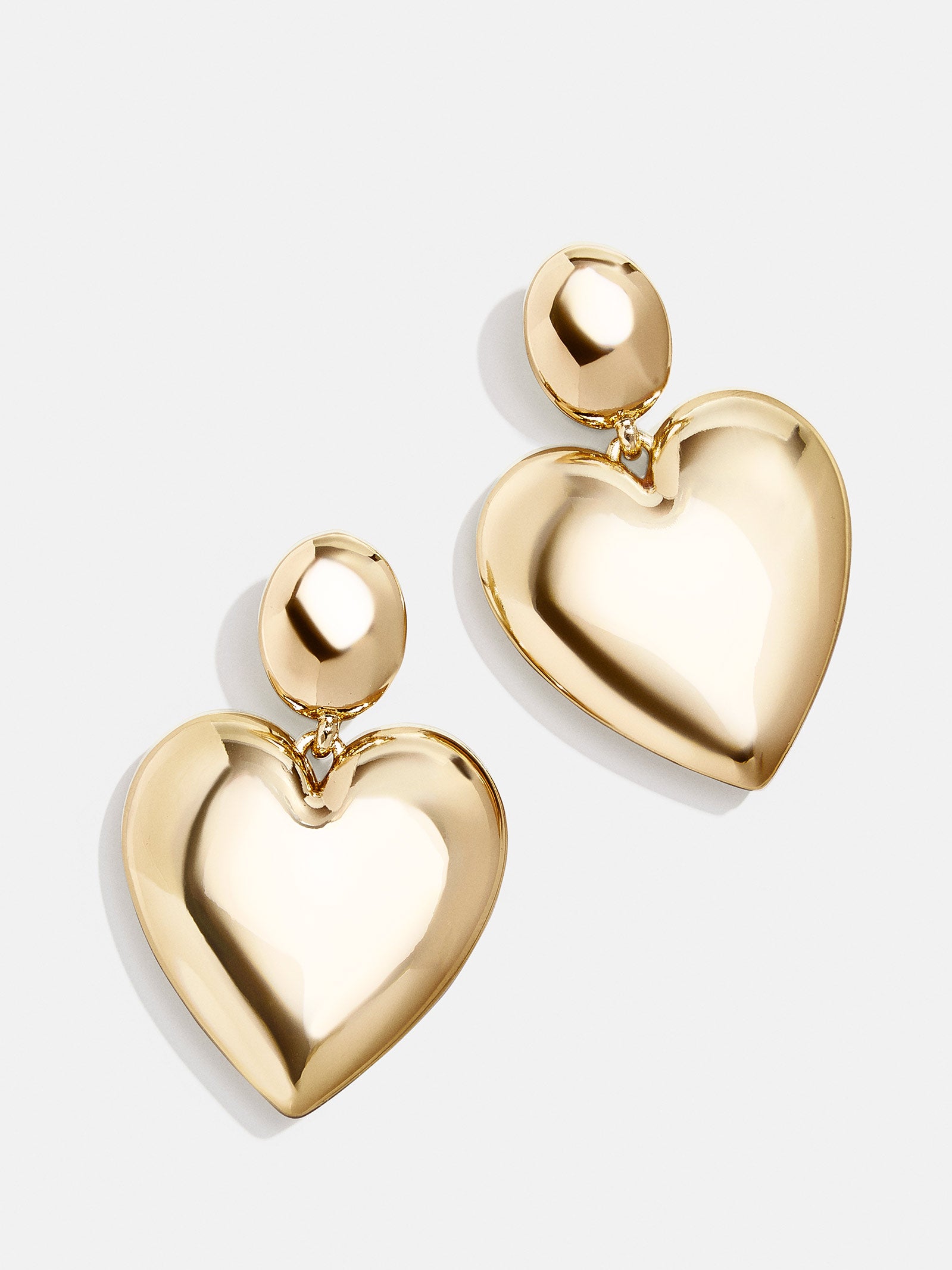 Premium Sheri Heart Drop Earrings - Gold