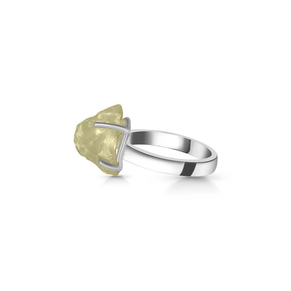 Premium Libyan Desert Glass Statement Ring - LDG-R-1