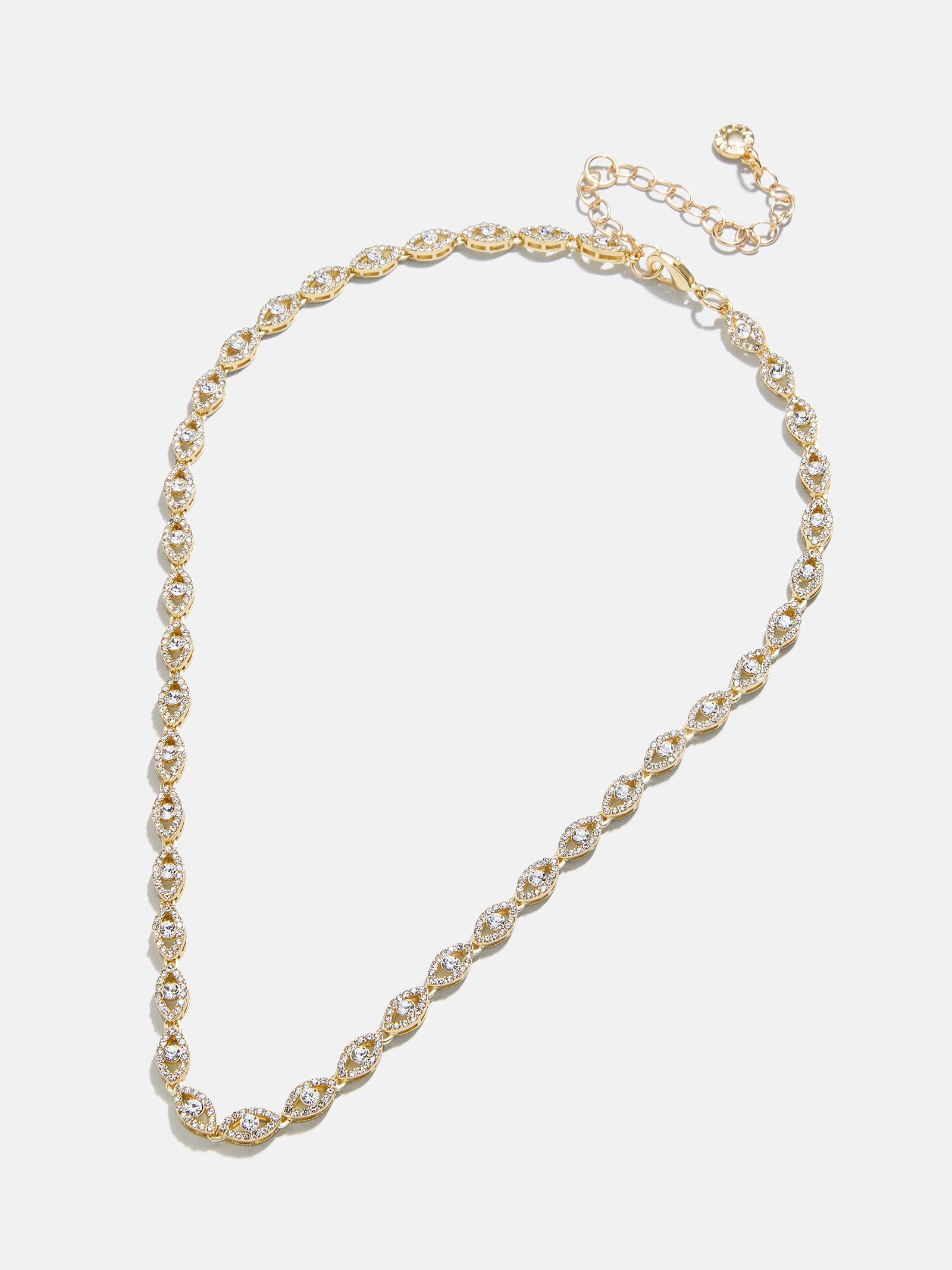 Premium Evil Eye Tennis Necklace - Gold/Pavé