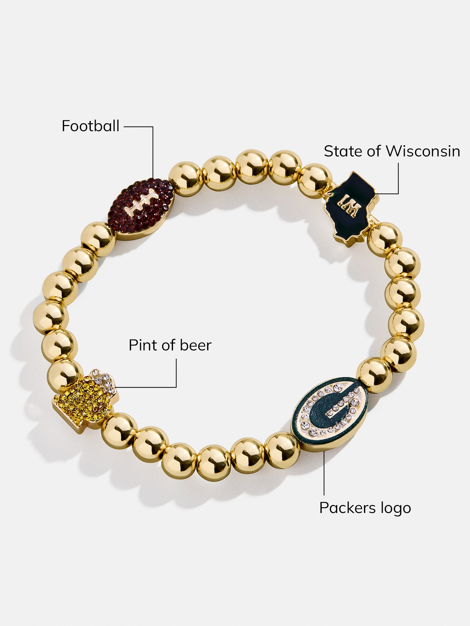 Premium Green Bay Packers NFL Charm Bracelet - Ultimate Fan Accessory