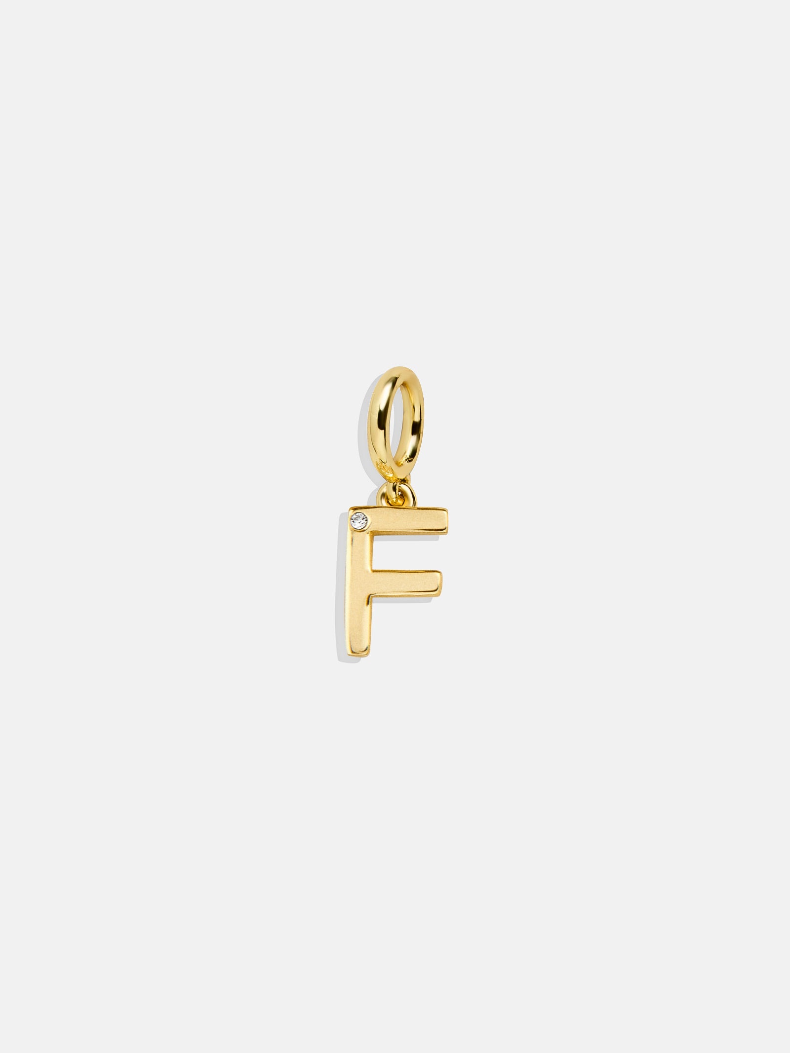 Premium Initial Cluster Charm Necklace - F