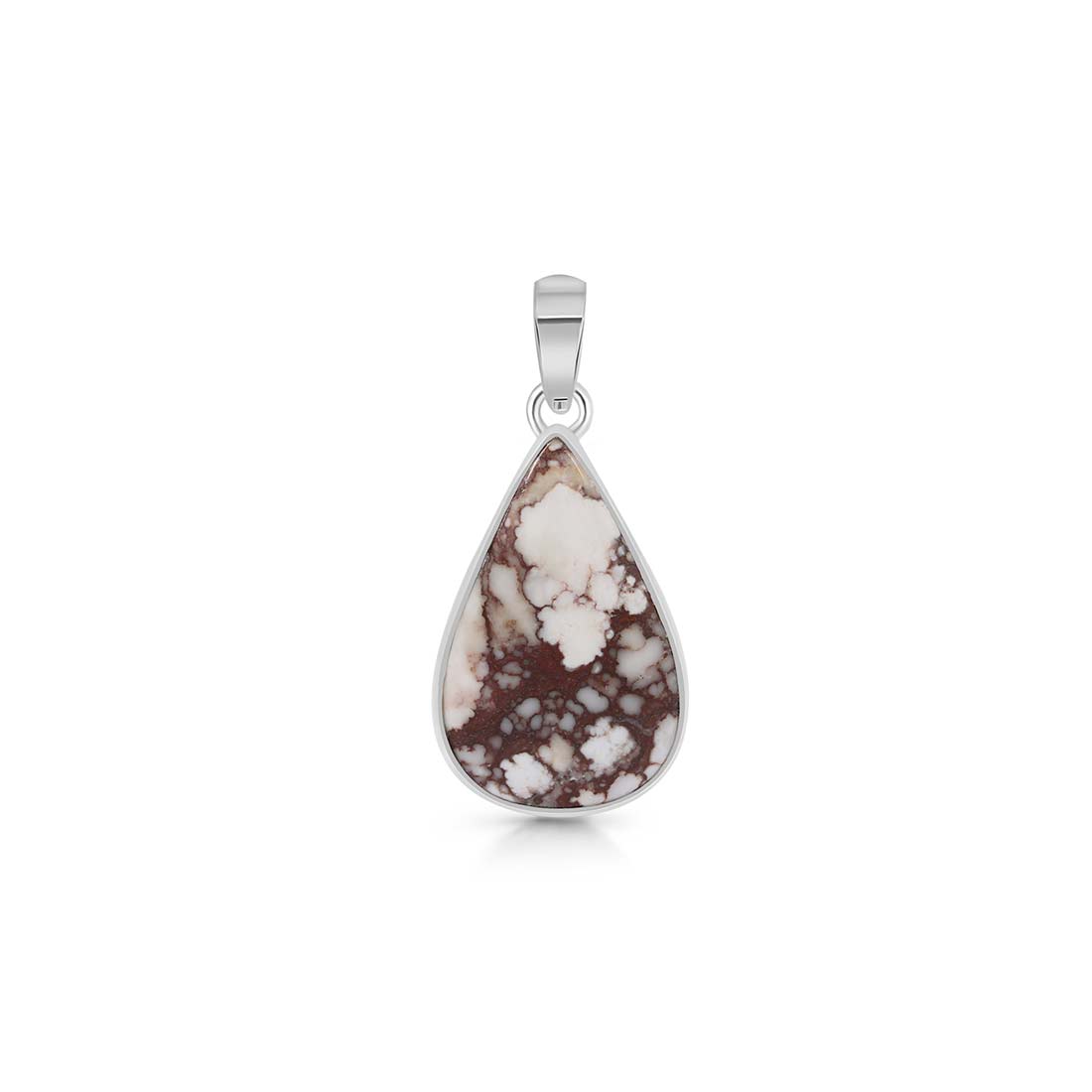 Premium Wild Horse Jasper Pendant - Elegant Silver Statement Jewelry