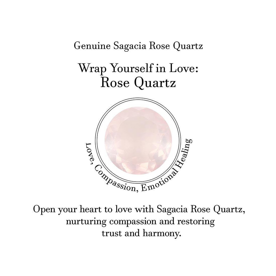 Premium Rose Quartz & Topaz Pendant - Elegant Love Stone Jewelry