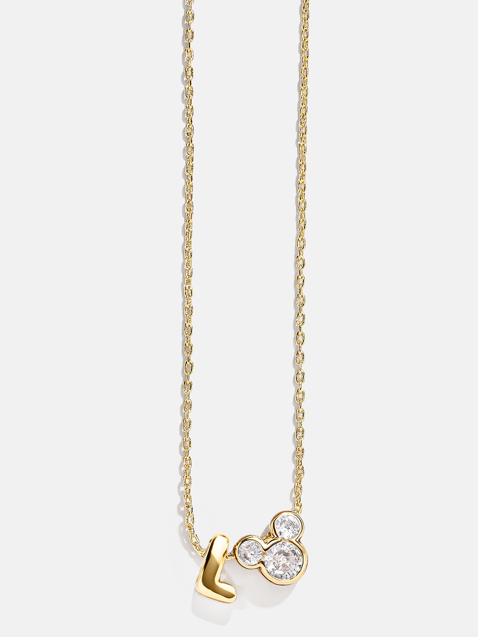 Premium Disney Mickey Mouse Initial Necklace - Gold/Pavé | Ultimate Disney Jewelry