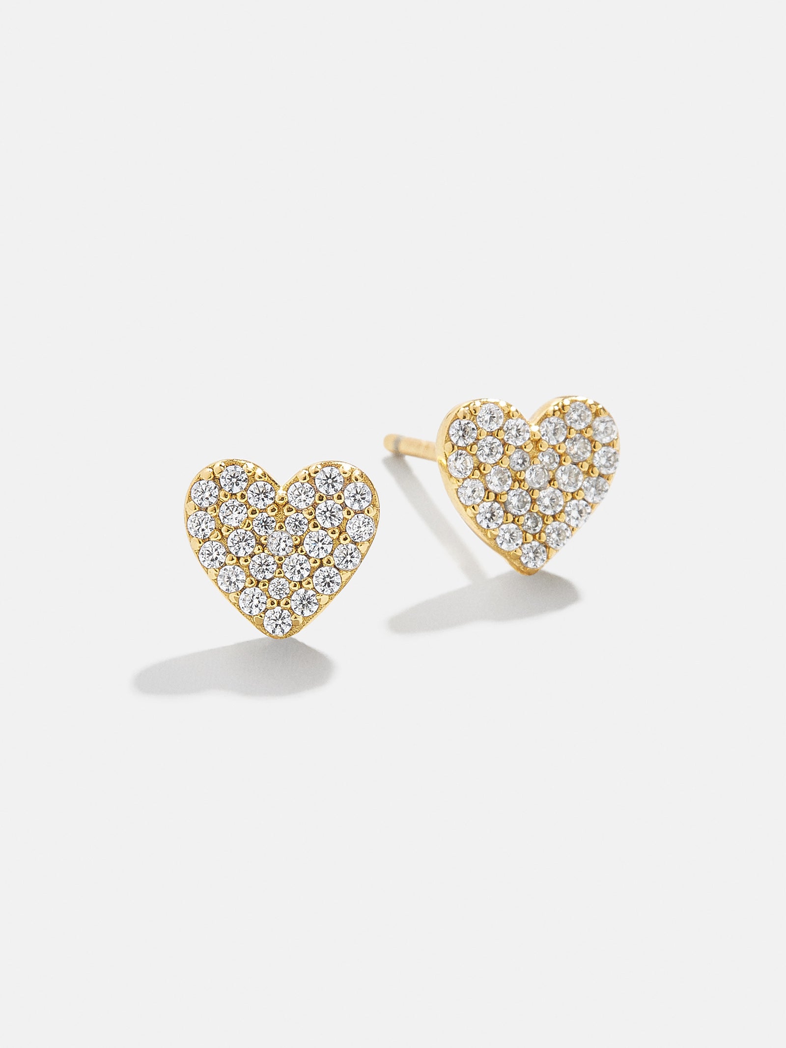 Ultimate Love 18K Gold Kids' Earrings - Pavé Heart