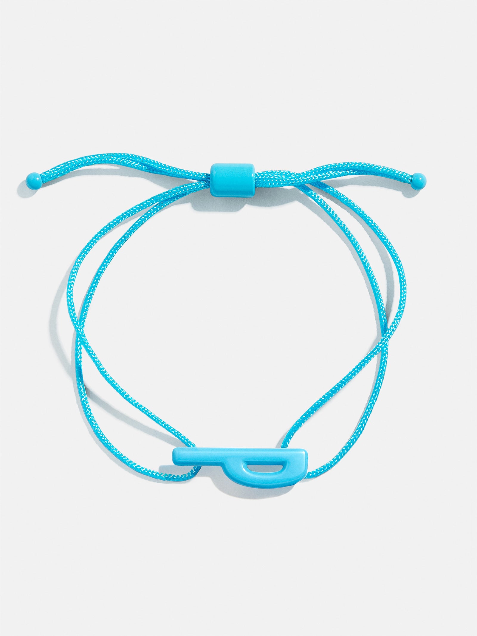 Premium Aqua East West Initial Cord Bracelet - Personalized Style