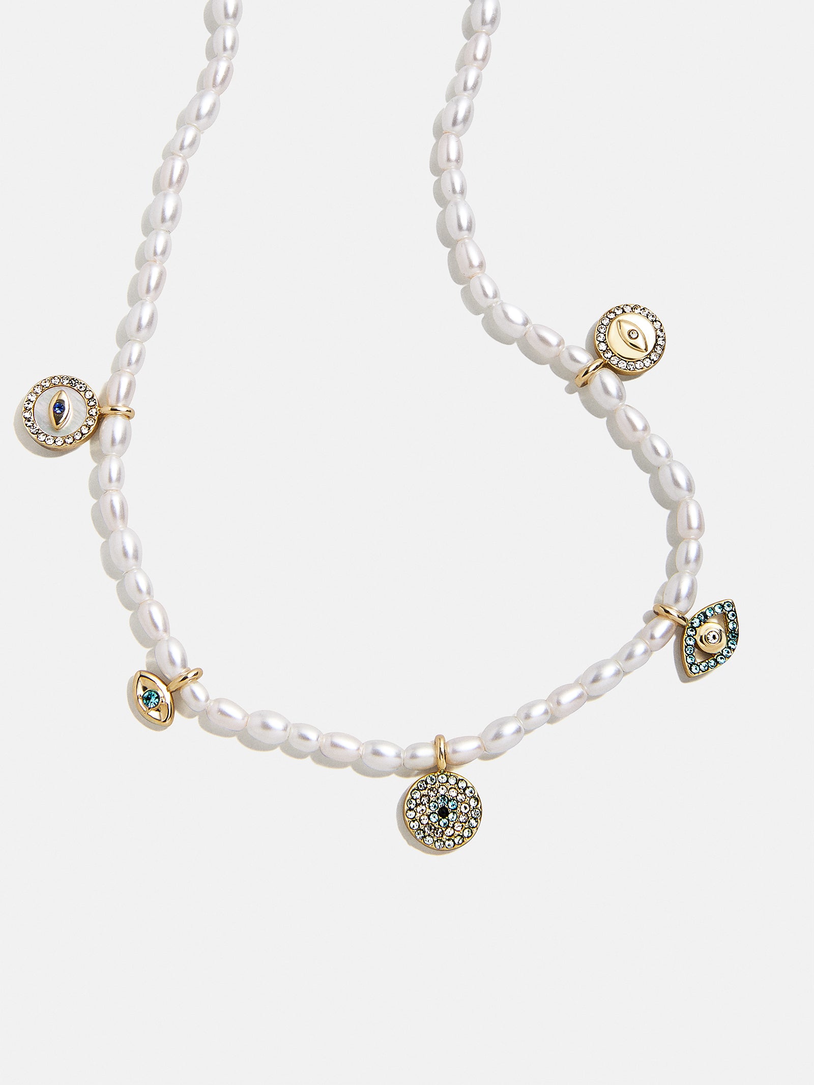 Premium Frida Evil Eye Necklace - Pearl & Turquoise Charm