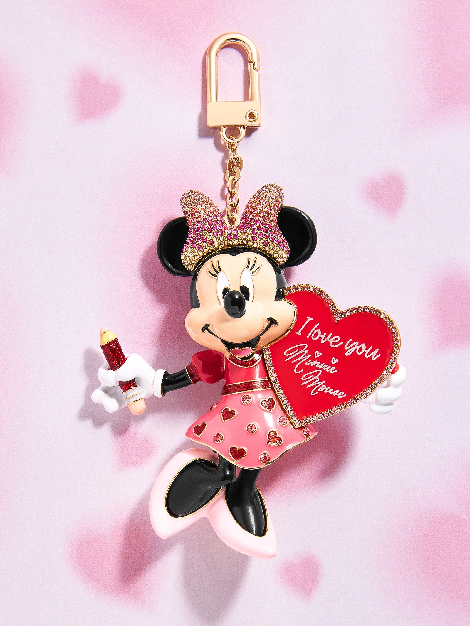 Premium Disney Valentine's Day Bag Charm - Minnie Mouse Heart Dress Edition