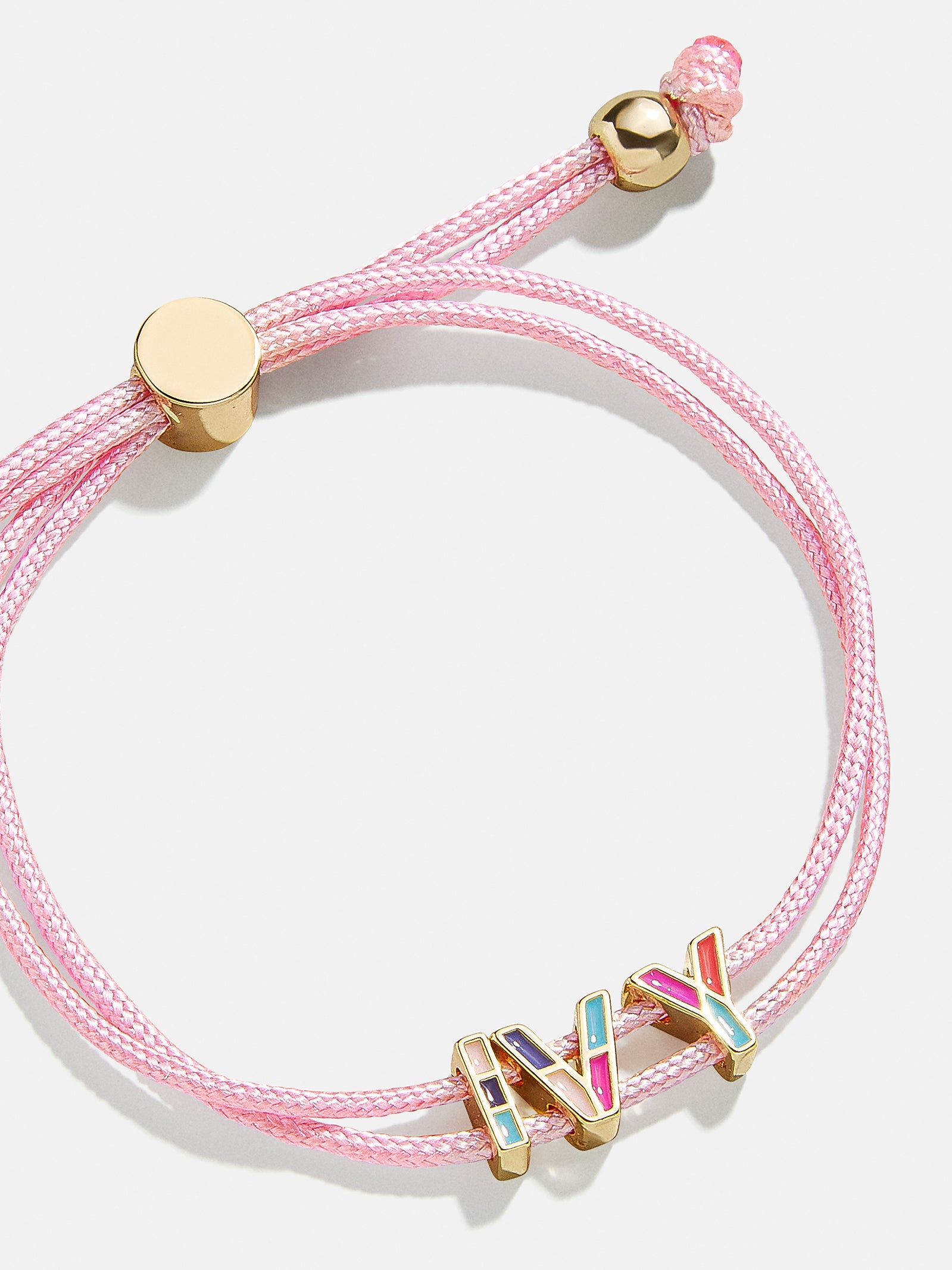 Premium Kids' Personalized Cord Bracelet - Pink