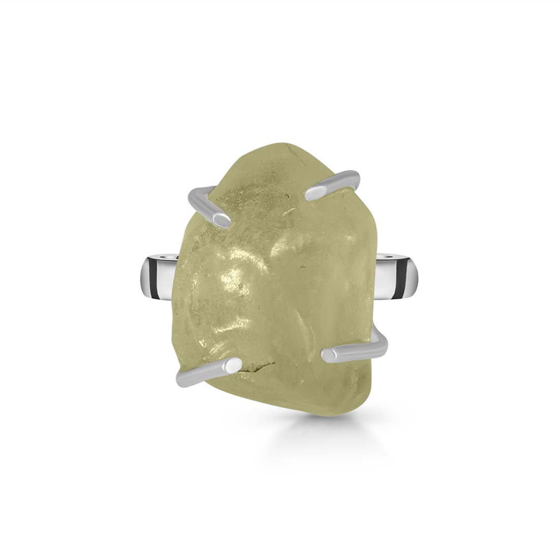 Premium Libyan Desert Glass Statement Ring - LDG-R-29