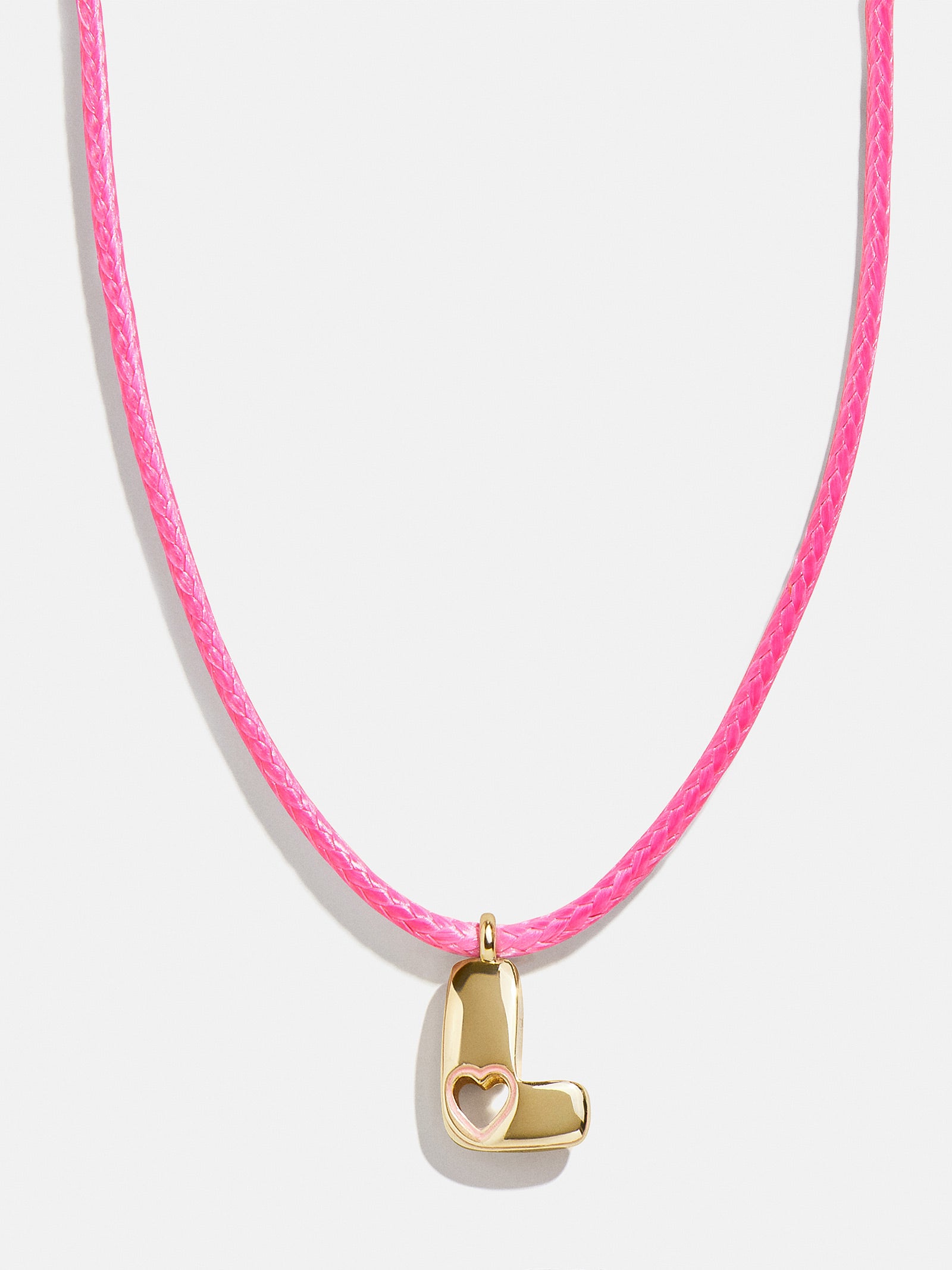 Premium Personalized Kids Initial Necklace - Light Pink