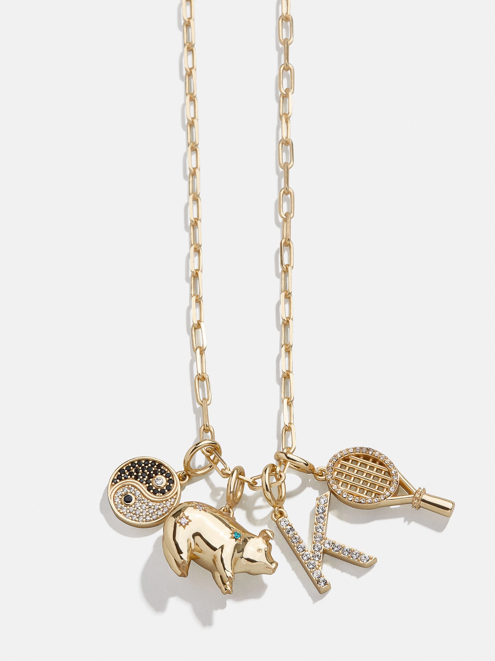 Premium Piggie Cluster Charm Necklace - Fun & Stylish