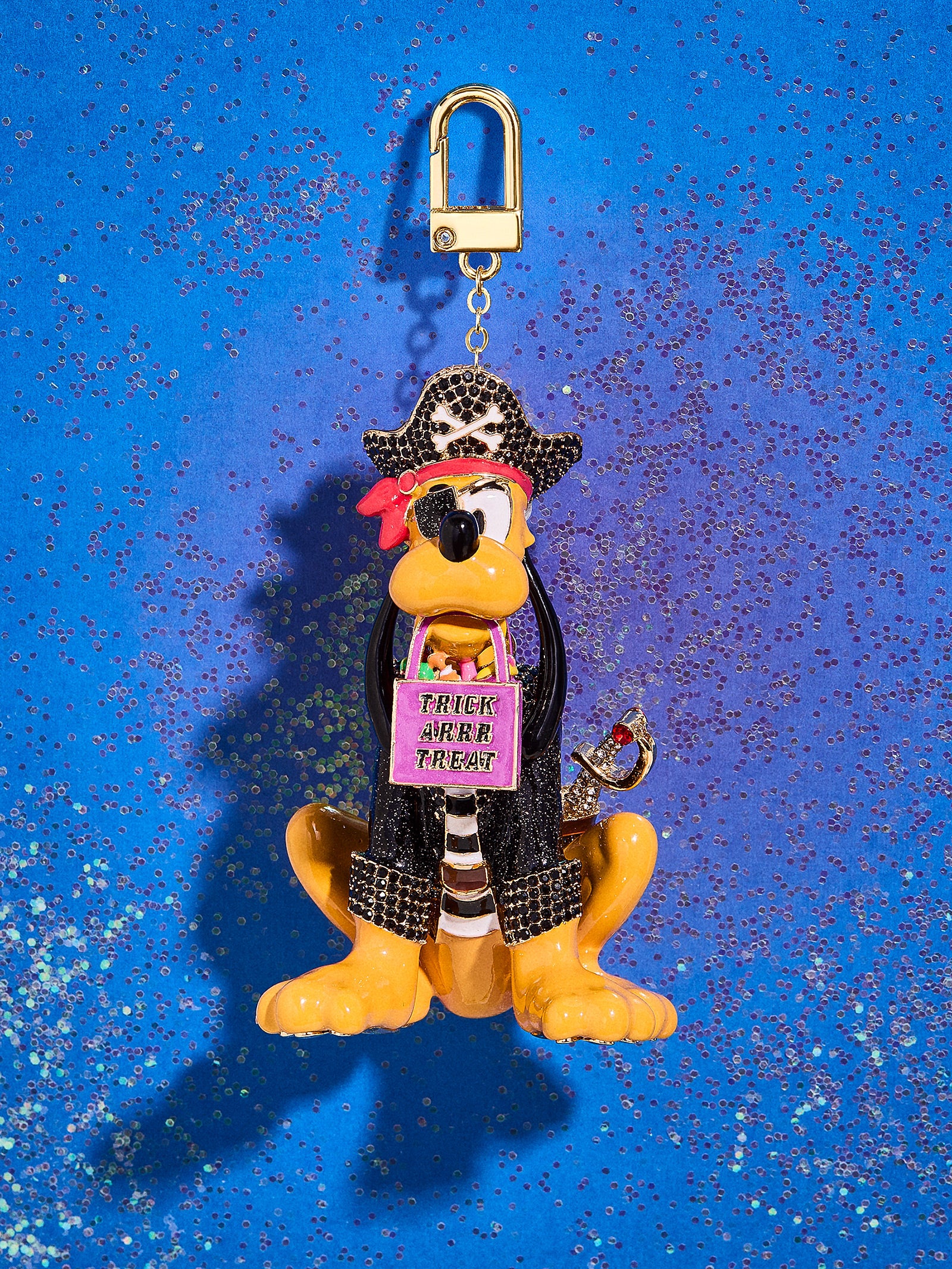 Disney Pluto Pirate Glow-In-The-Dark Bag Charm - Premium Halloween Accessory