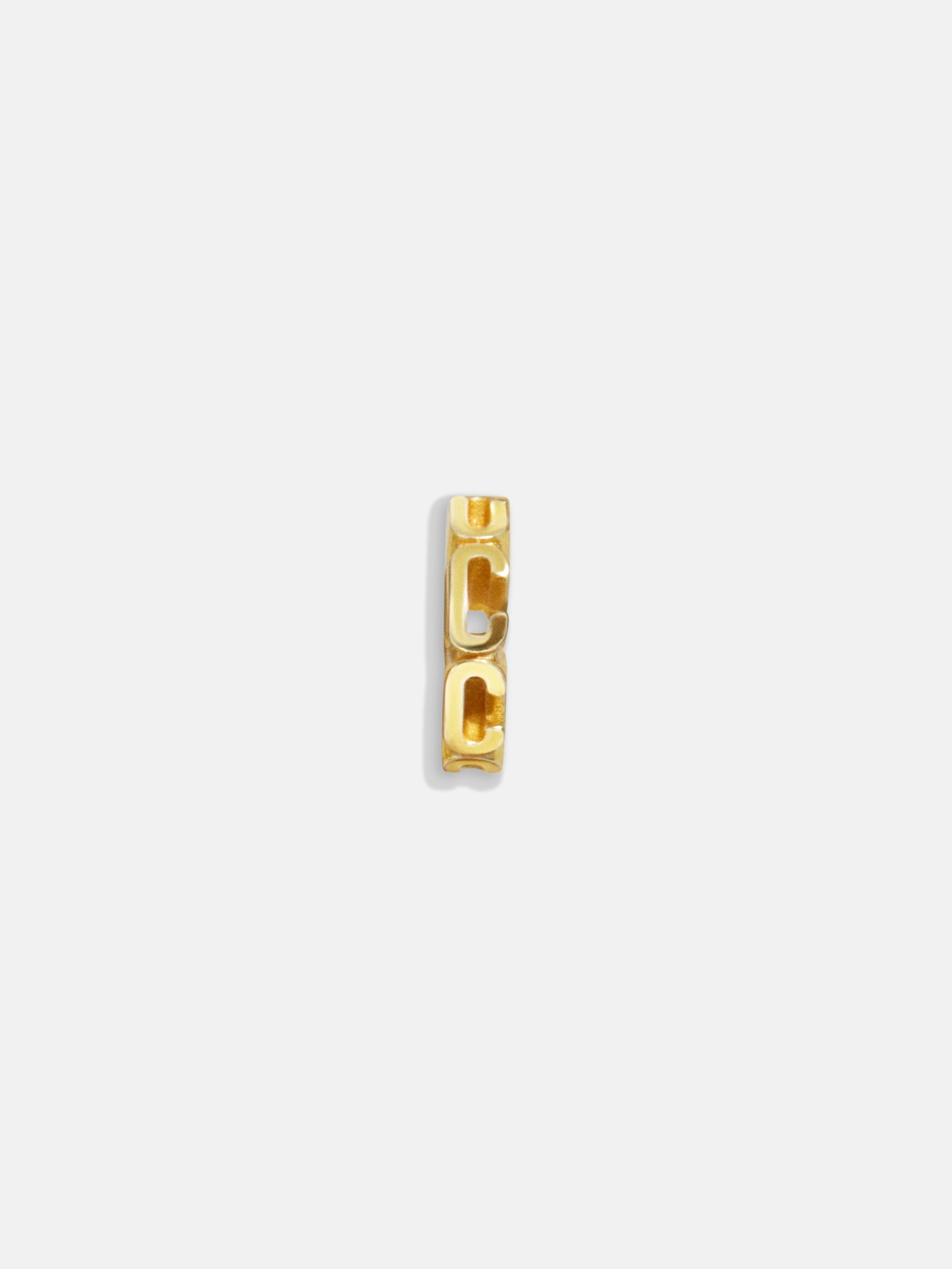 Premium Gold Initial Bead Charm - C | Modern Layering Essential