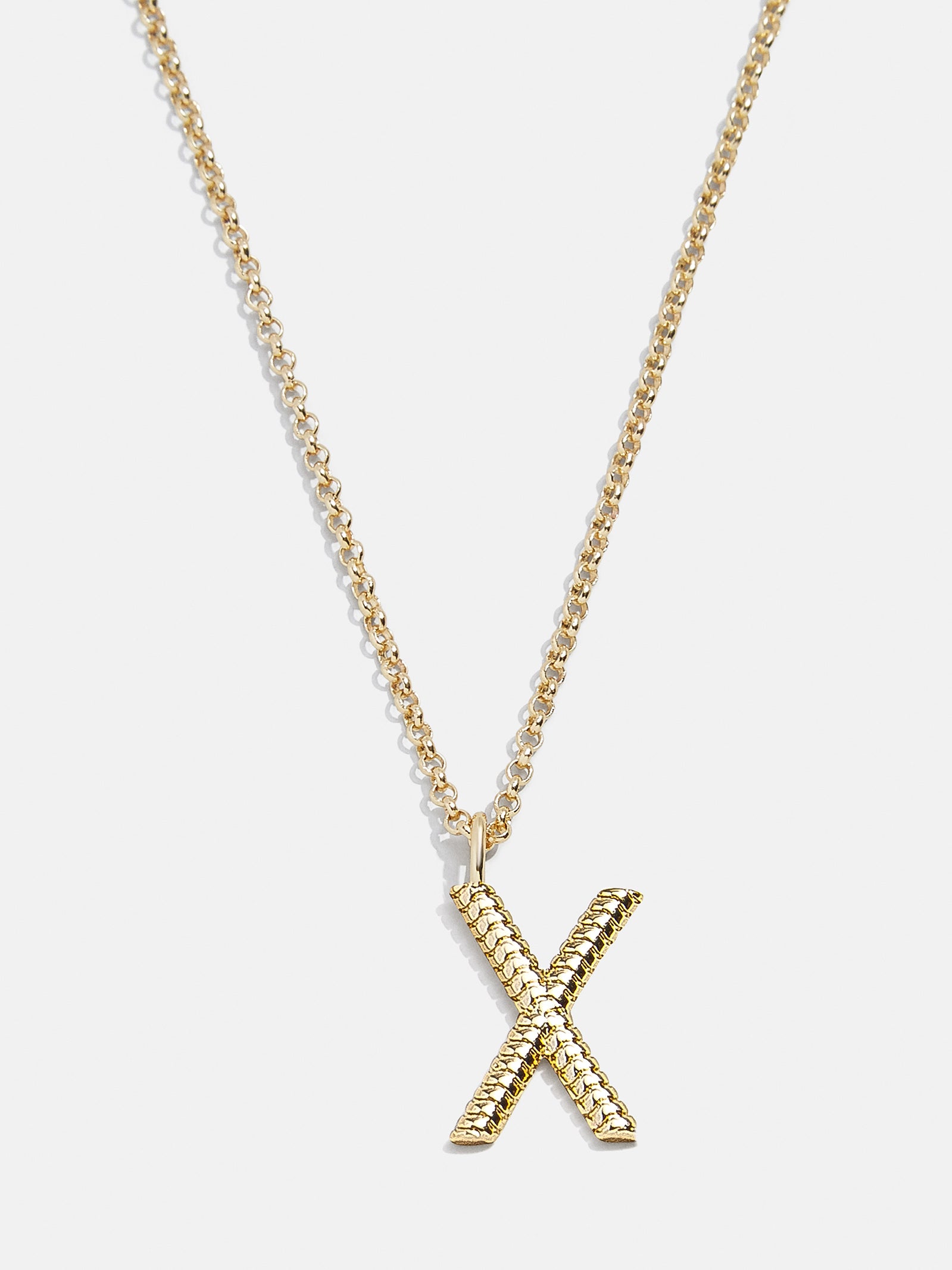 Premium Initial Necklace - Ribbed Textured Design