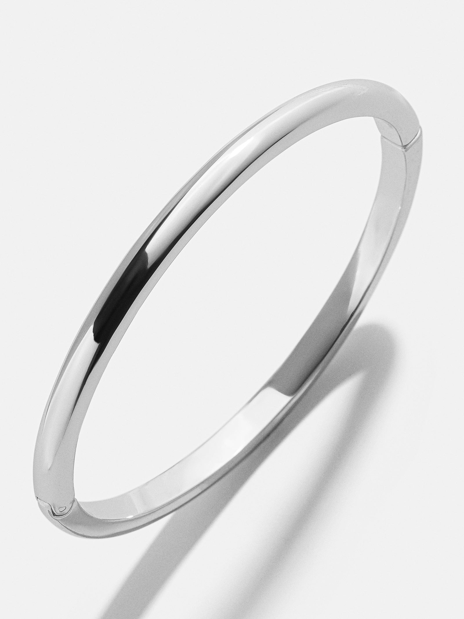 Ultimate Nadia Classic Hinge Bangle - Premium Thin Silver Jewelry