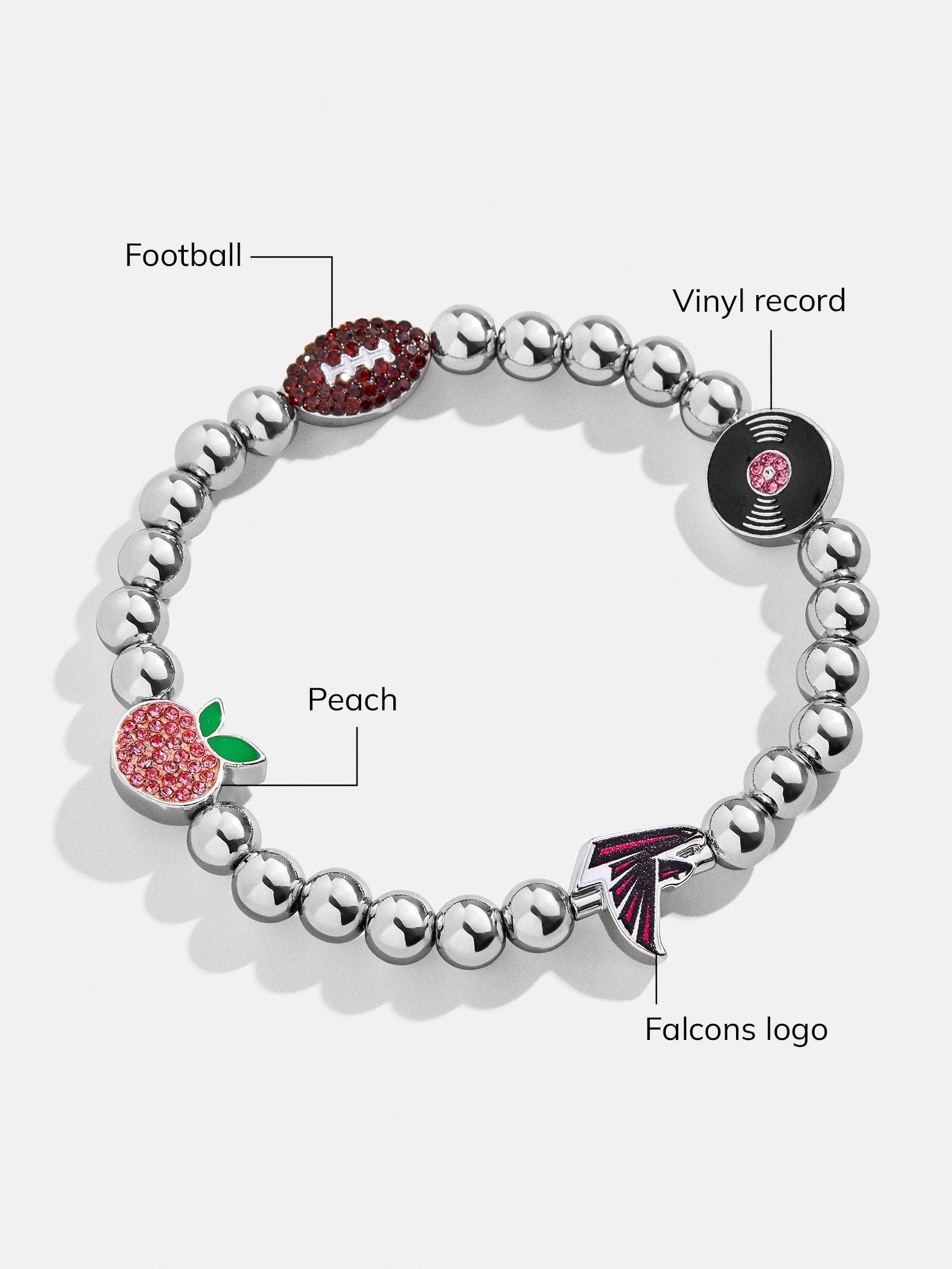 Premium Atlanta Falcons NFL Charm Bracelet - Ultimate Team Spirit Jewelry