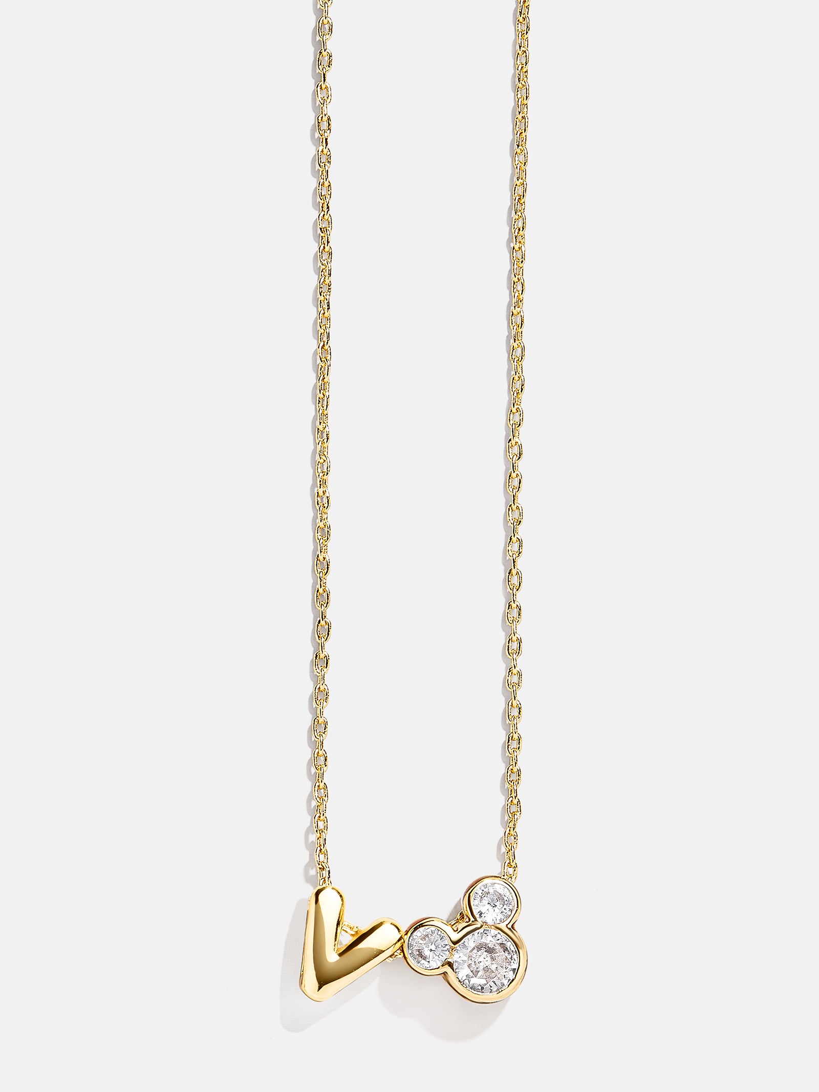 Premium Disney Mickey Mouse Initial Necklace - Gold/Pavé | Ultimate Disney Jewelry