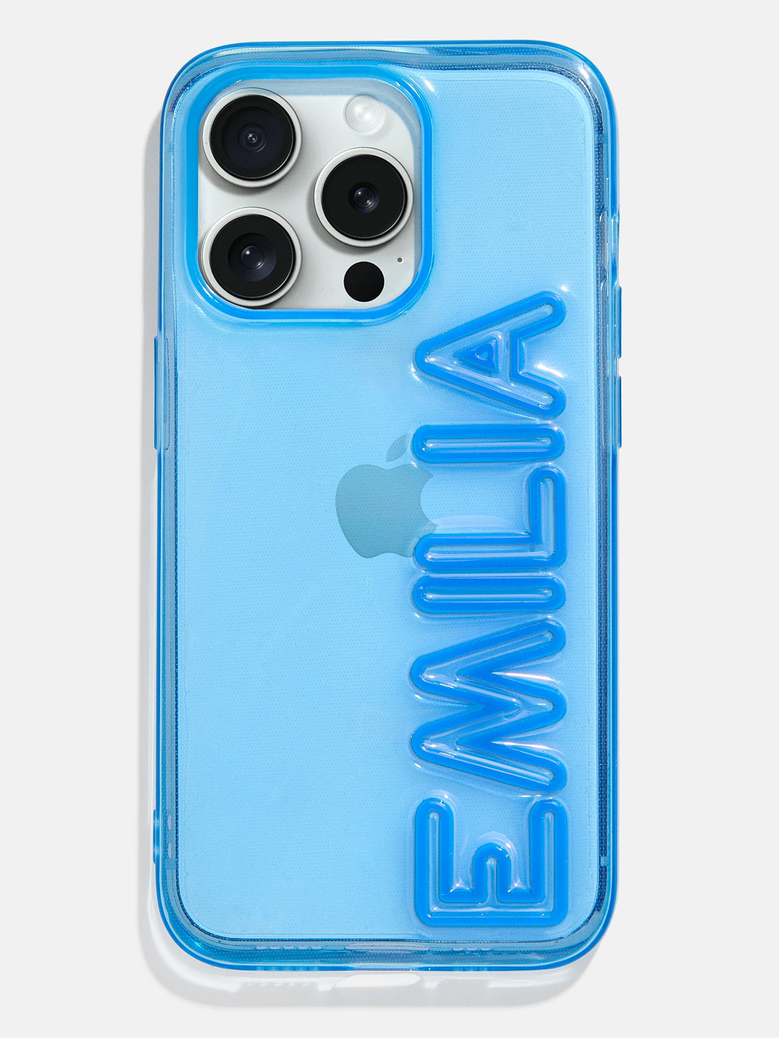 Ultimate Custom iPhone Case - Transparent Blue with 3D Effect