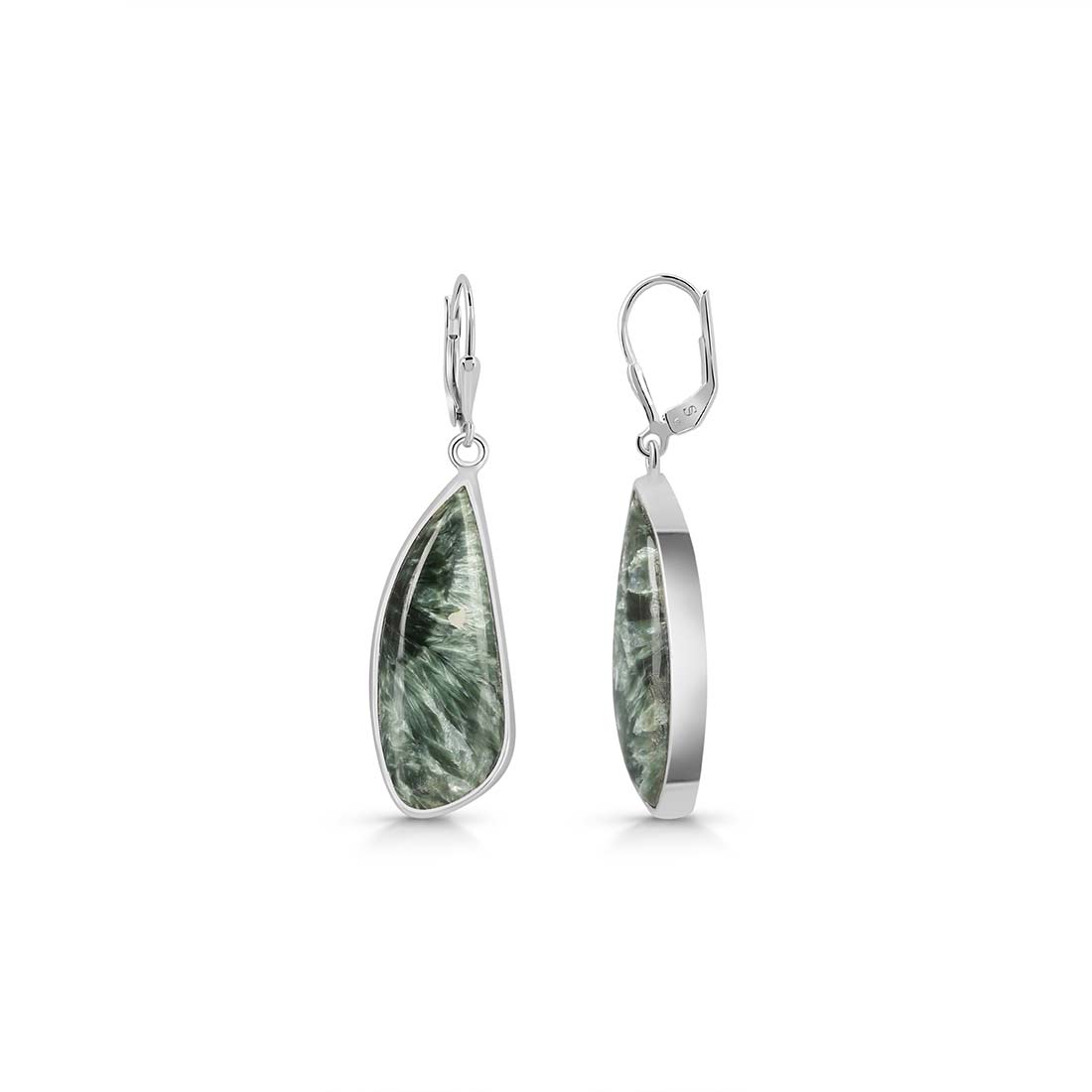 Premium Seraphinite Statement Earrings - SER-E-14