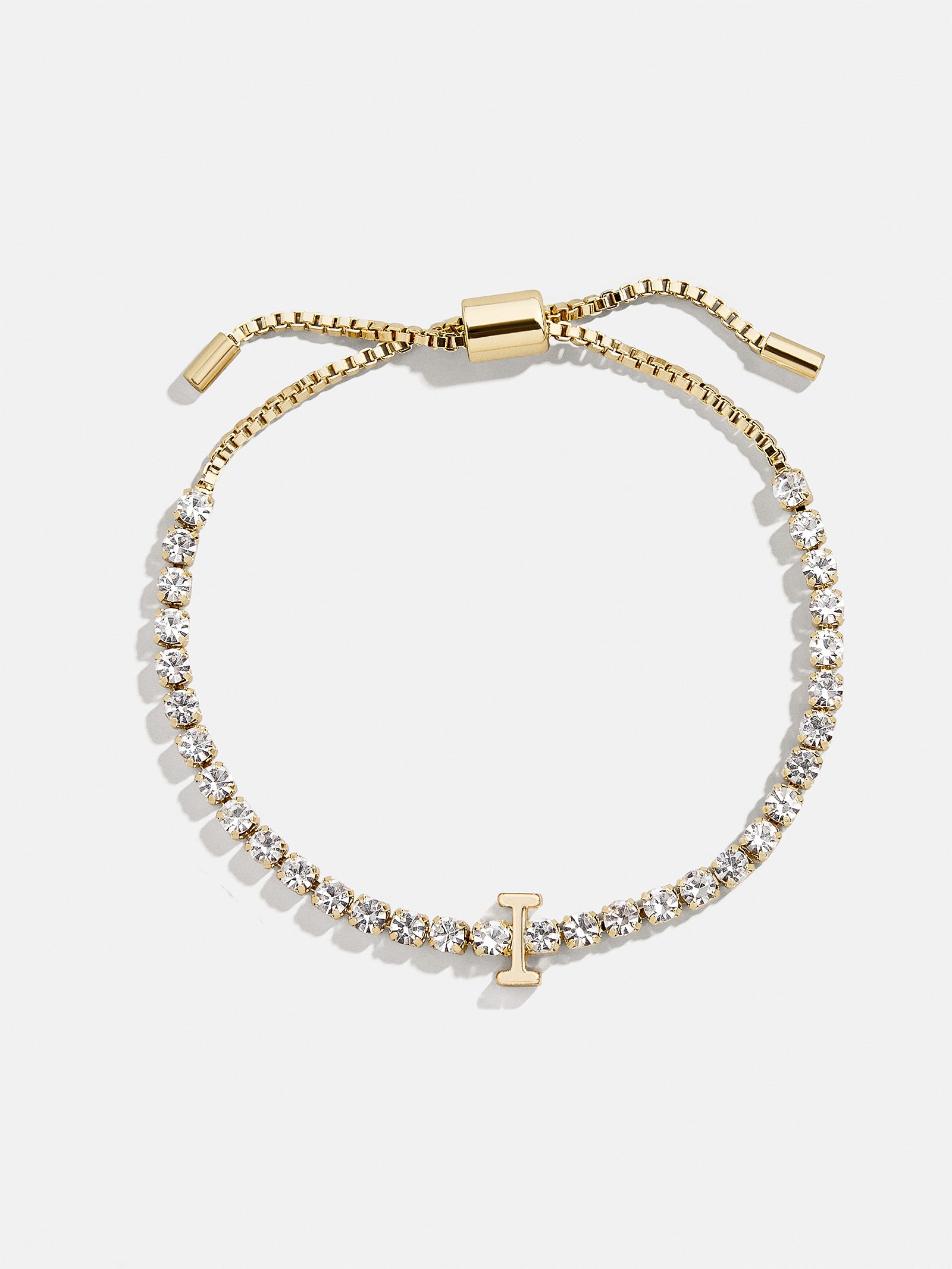 Premium Lyanna Initial Tennis Bracelet - Gold/Pavé