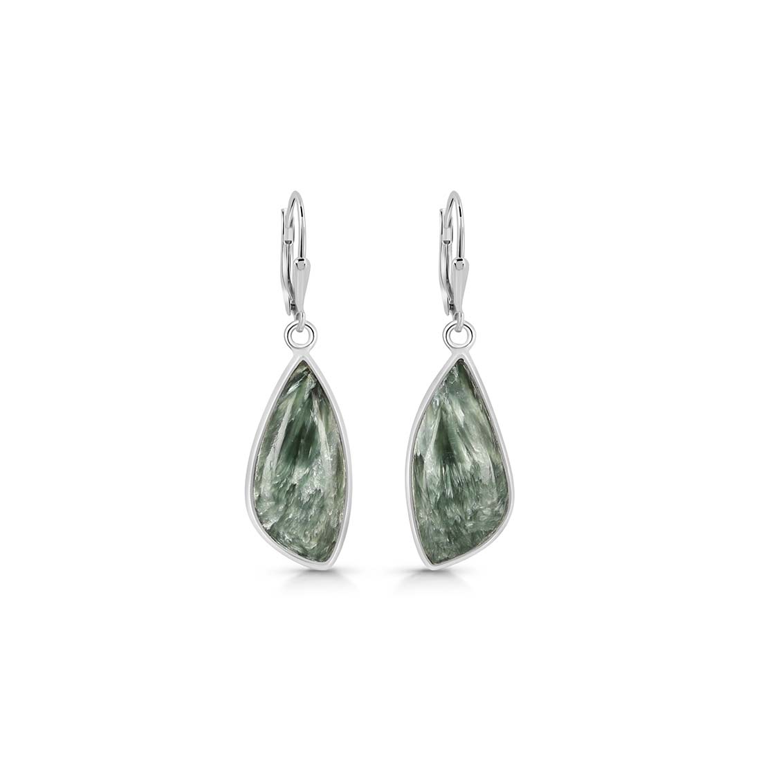 Premium Seraphinite Statement Earrings - SER-E-2