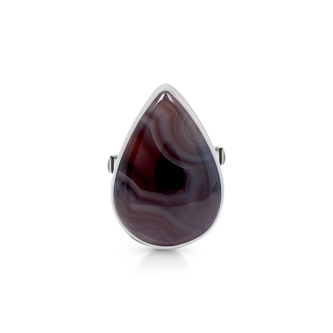 Premium Botswana Agate Adjustable Ring - Emotional Healing Jewelry (RBA-R-29)