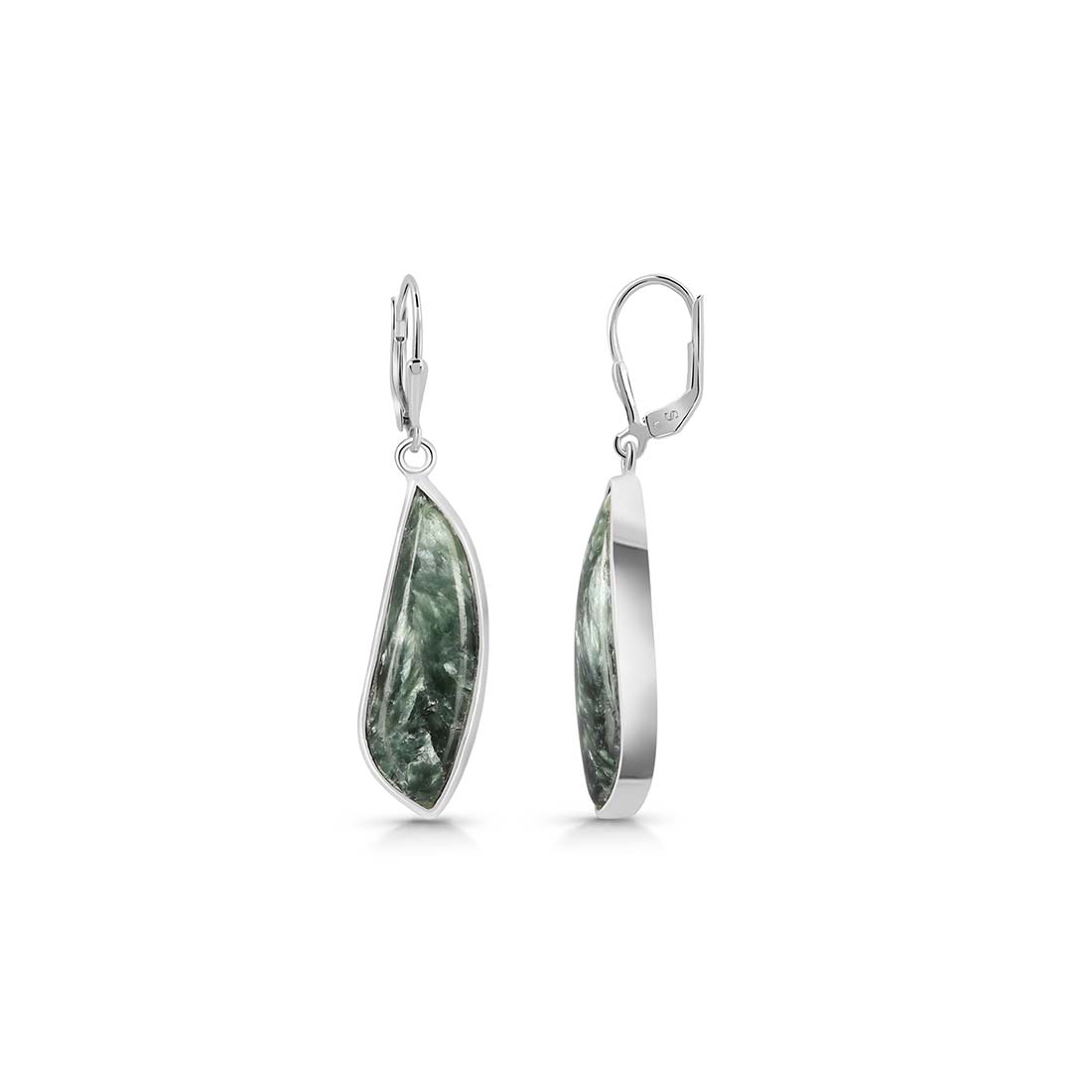 Premium Seraphinite Statement Earrings - SER-E-6