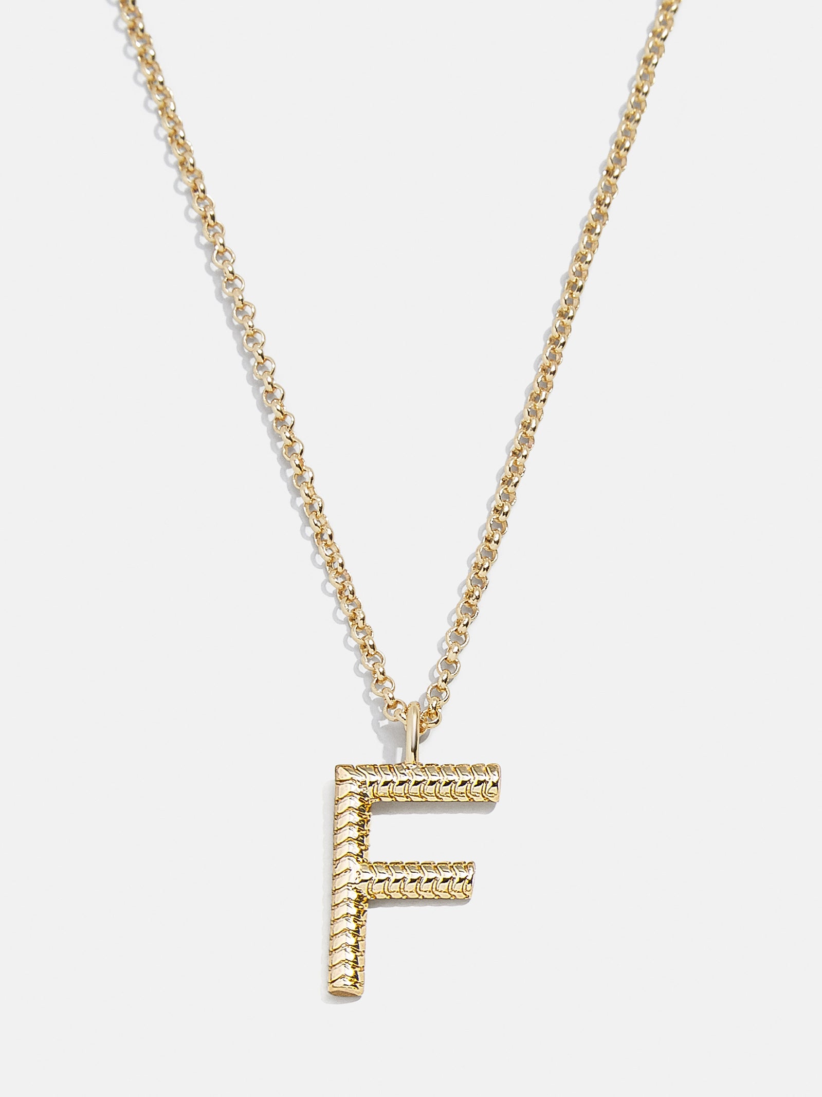 Premium Initial Necklace - Ribbed Textured Design