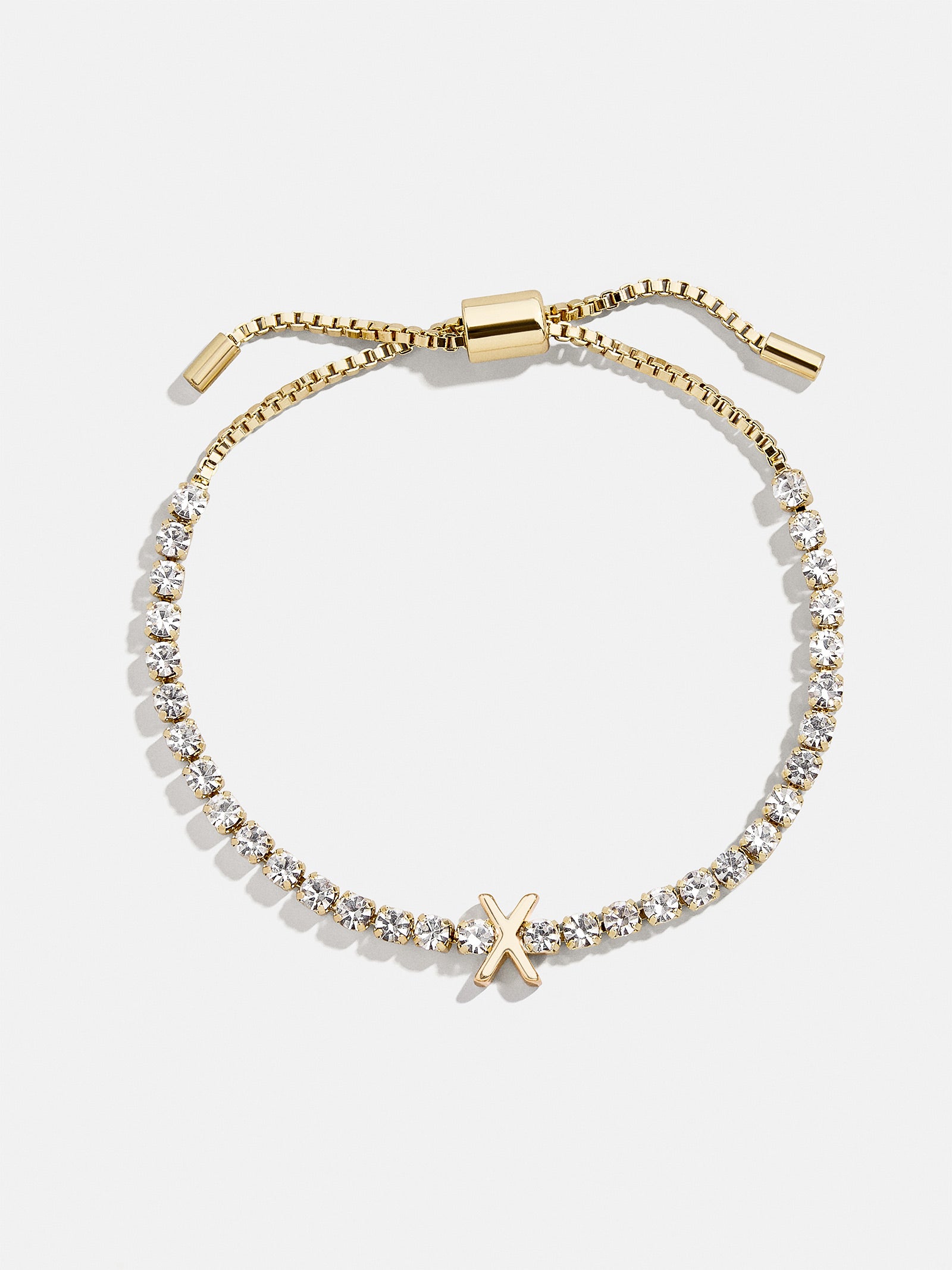 Premium Lyanna Initial Tennis Bracelet - Gold/Pavé