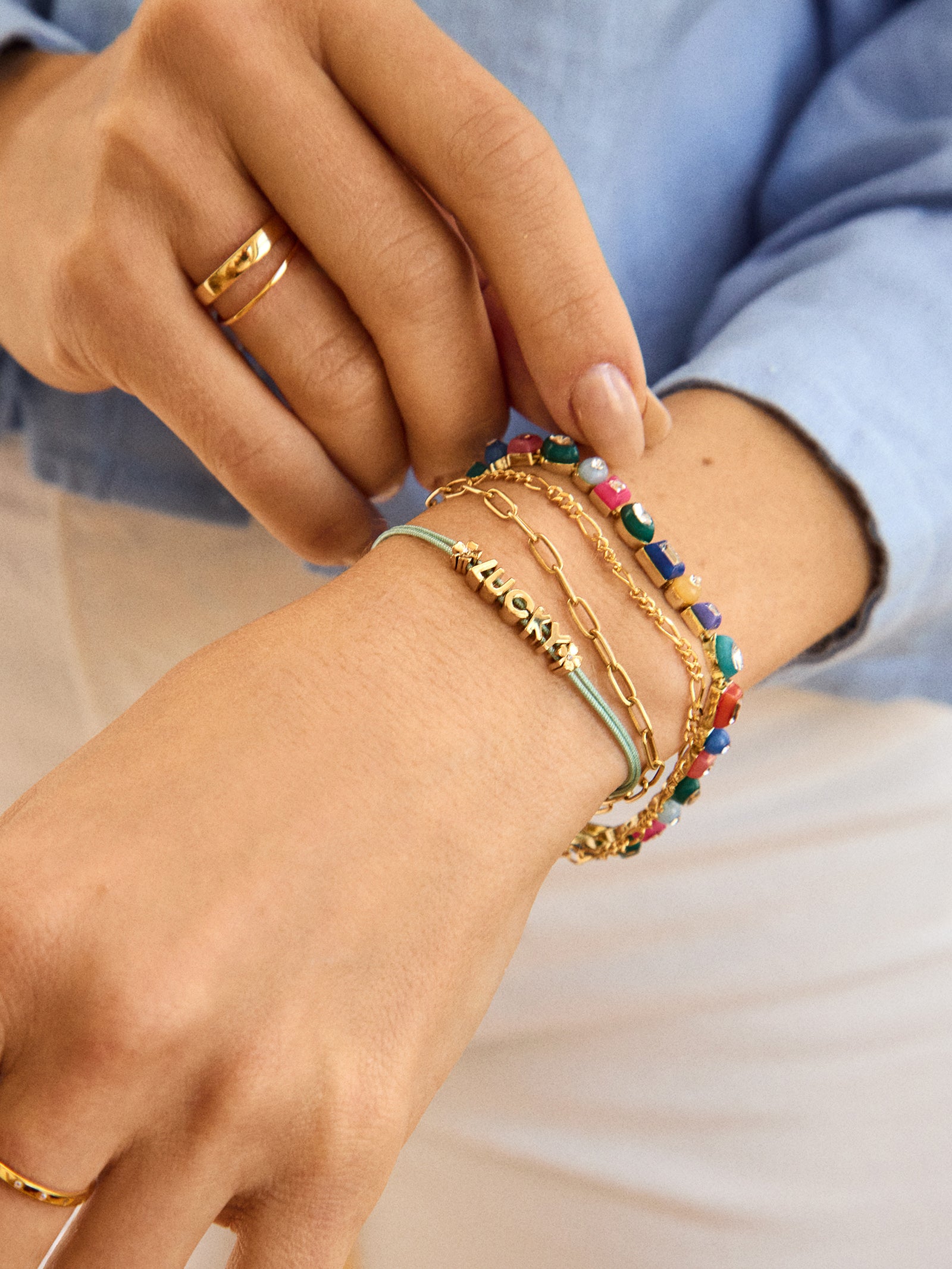 Kayden Premium Bracelet - Dark Multi | Timeless Elegance