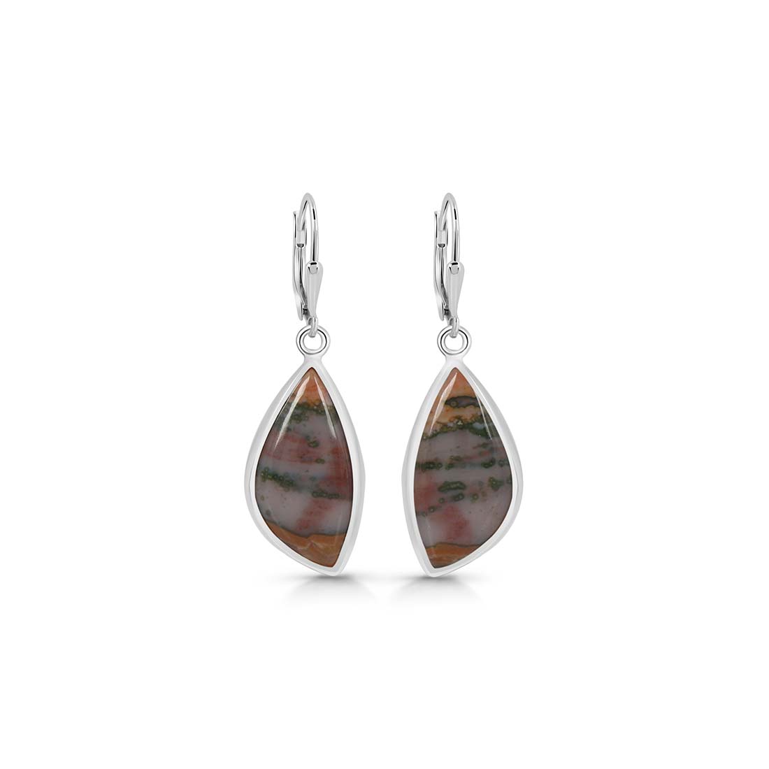 Premium Ocean Jasper Statement Earrings - OCJ-E-4