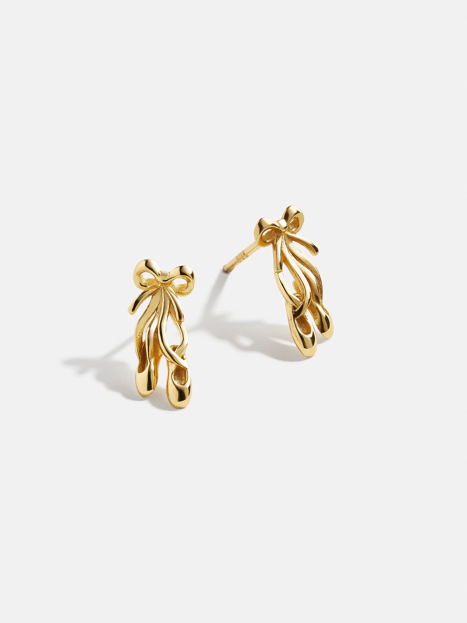 Premium 18K Gold Ballet Sports Stud Earrings - Ultimate Elegance