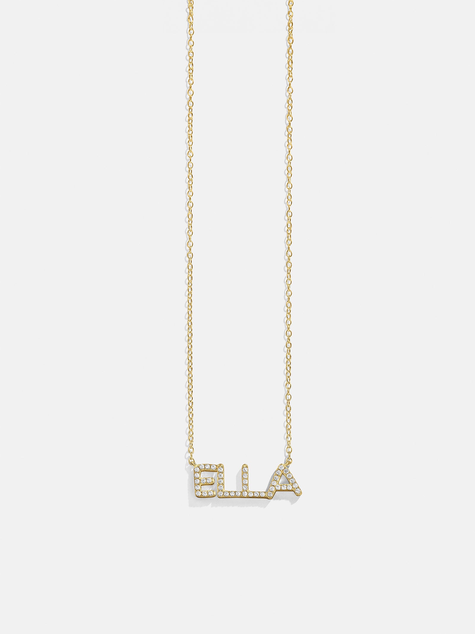 Premium 18K Gold Custom Nameplate Necklace - London Style