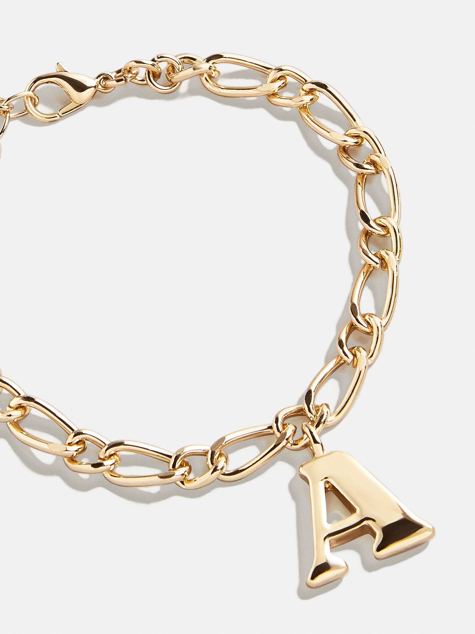 Premium Chunky Initial Charm Bracelet - Gold