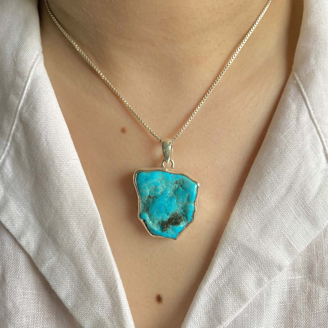 Premium Turquoise Rough Pendant - Authentic Sagacia Jewelry (TRQ-P-58)