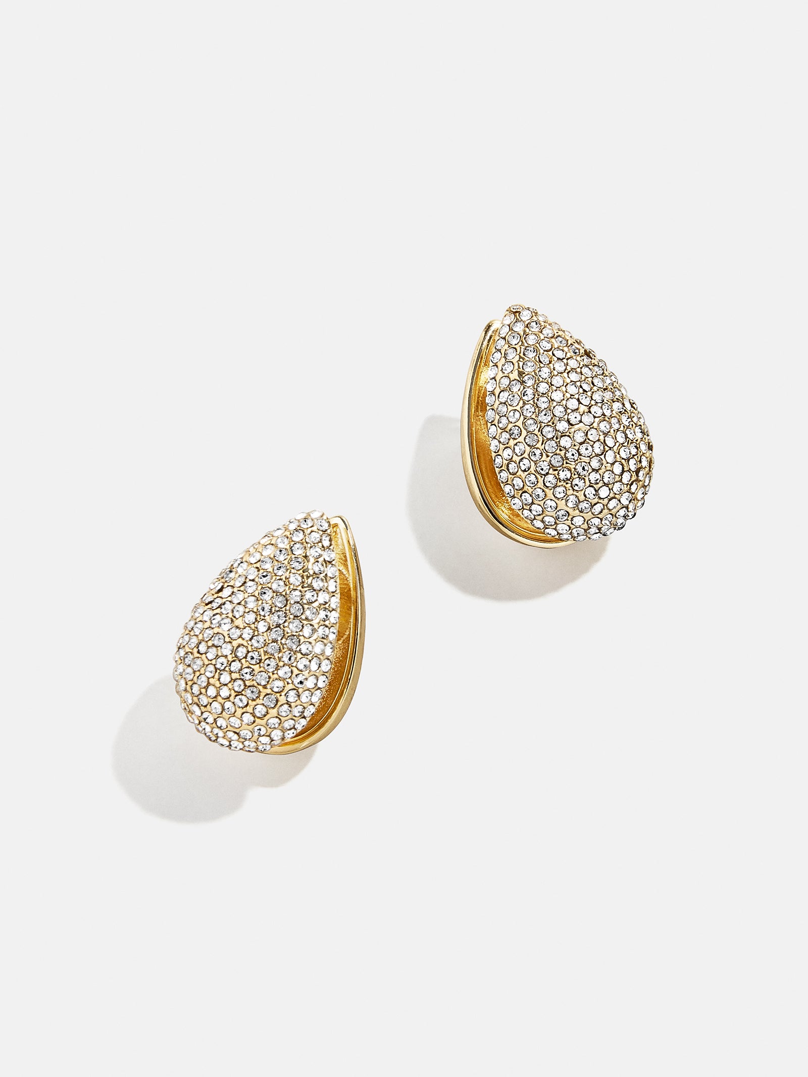 Premium Cynthia Earrings - Gold & Pavé Teardrop Design