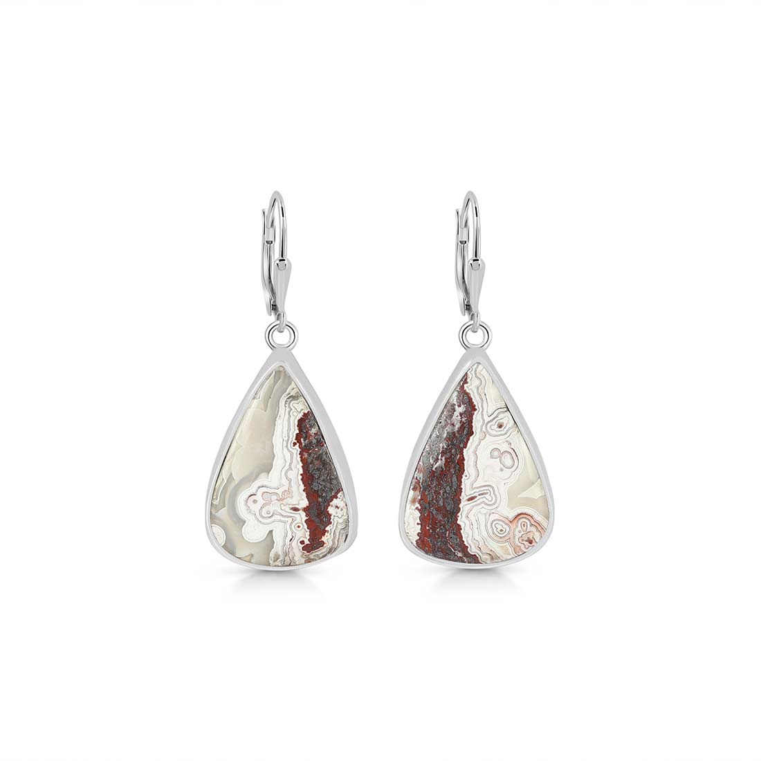 Premium Crazy Lace Agate Statement Earrings - Elevate Your Style