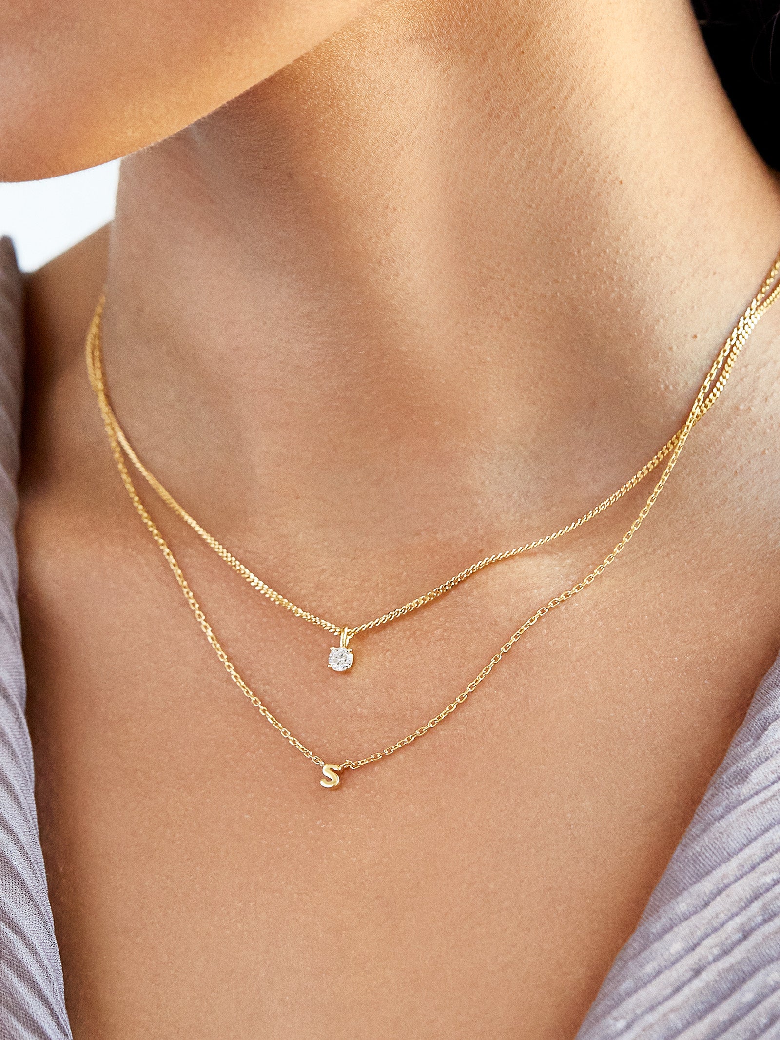 Premium 18K Gold Mini Initial Necklace - Personalized Elegance