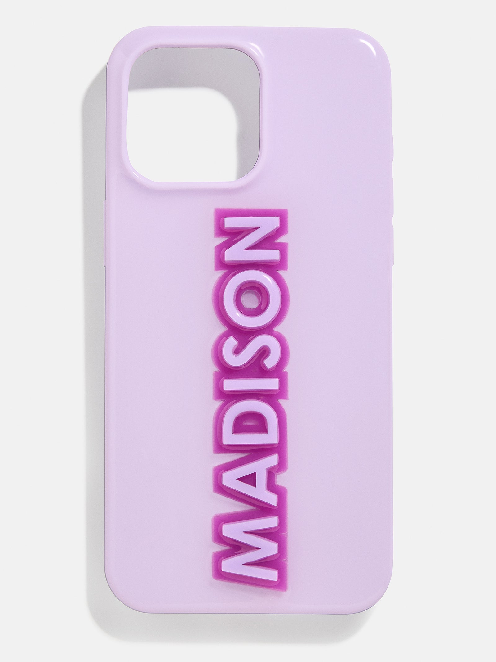 Premium Custom iPhone Case - Lavender Block Font Design