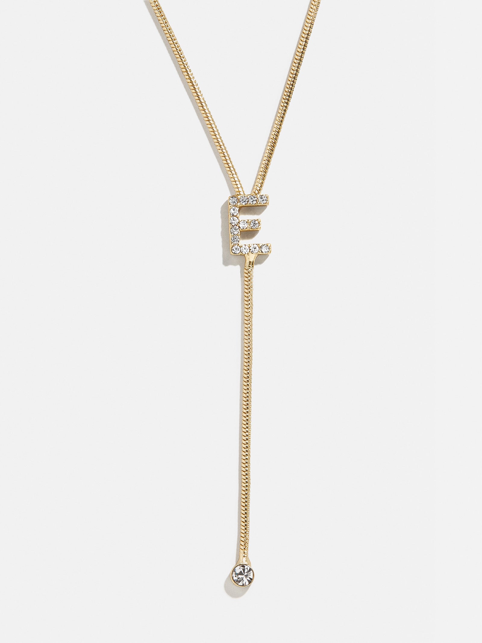 Premium Pavé Initial Y-Chain Necklace - Gold Elegance