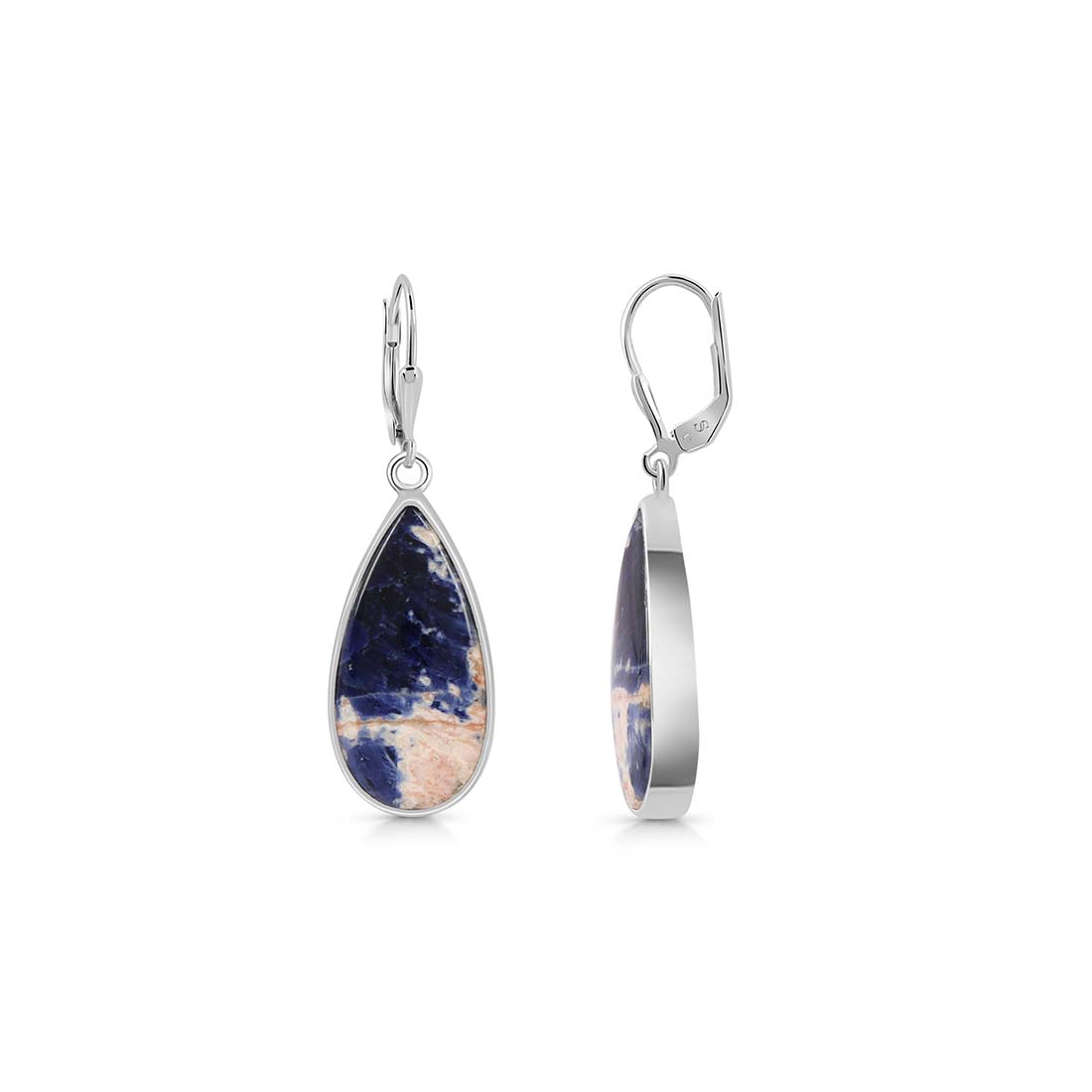 Premium Sodalite Statement Earrings - Ultimate Elegance (SDL-E-30)