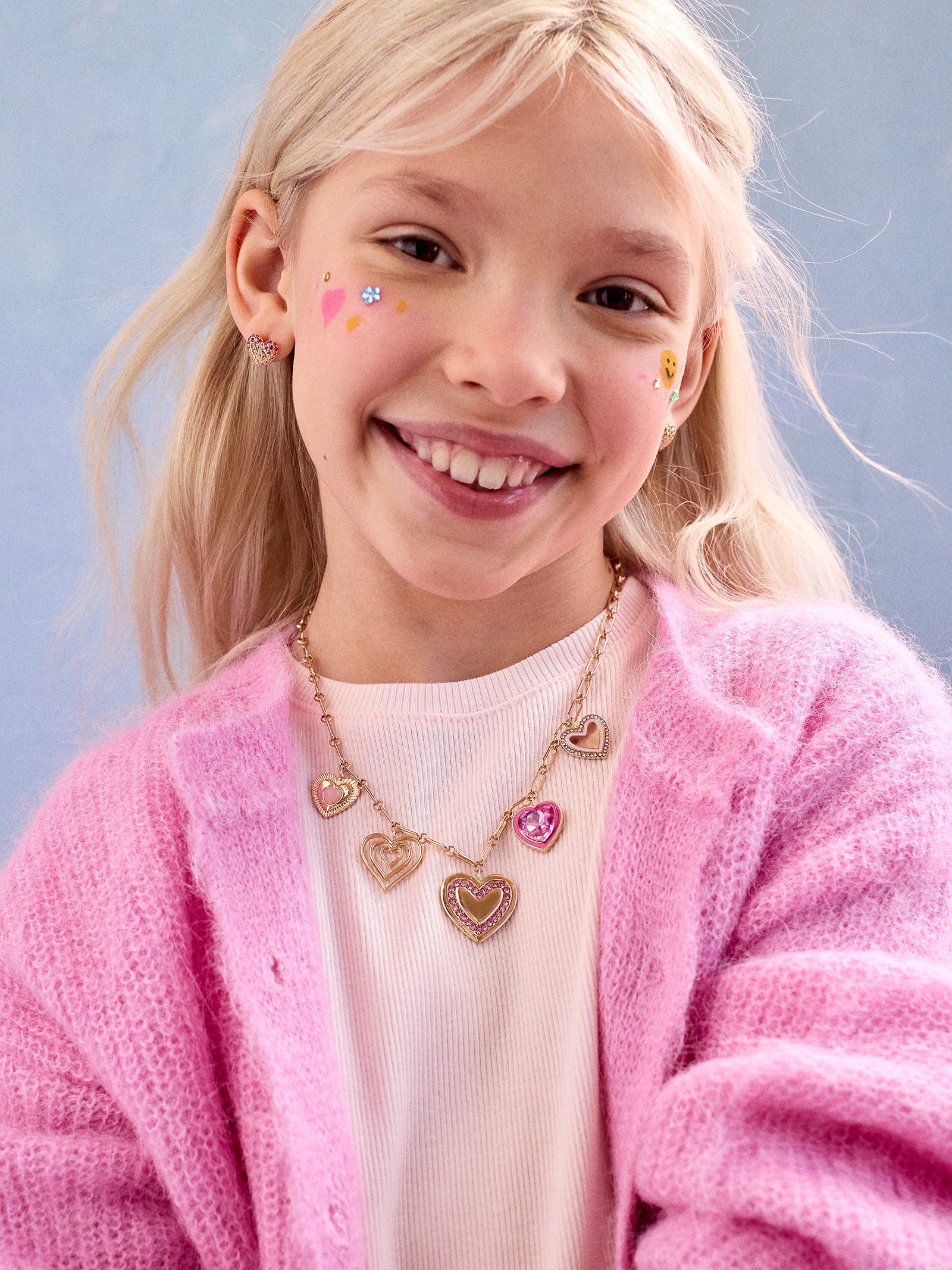 Premium Sweetheart Kids' Heart Charm Necklace - Perfect Gift for Little Fashionistas