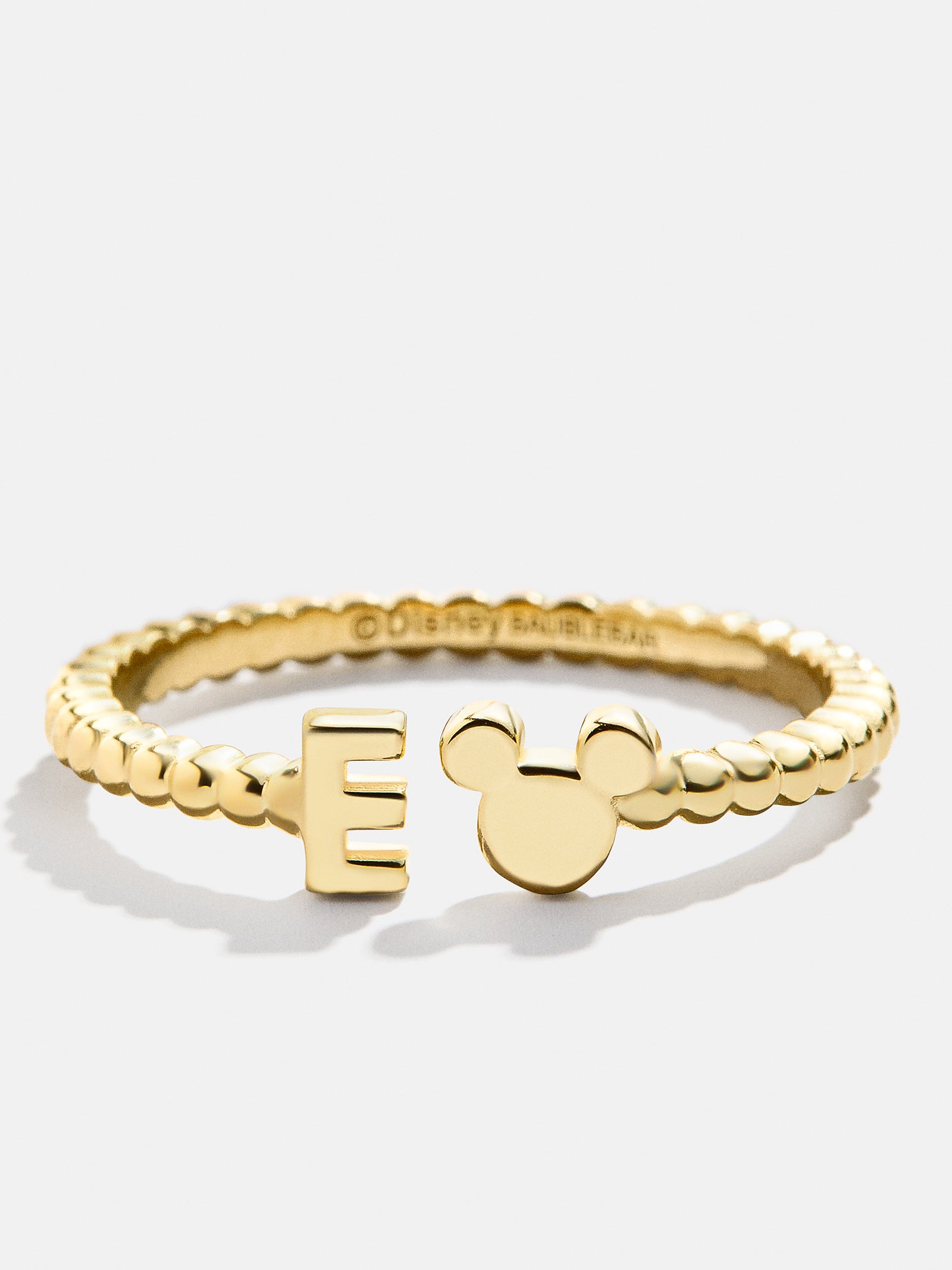 Premium Mickey Mouse Disney Custom 18K Gold Plated Sterling Silver Ring - Ultimate Gold Edition