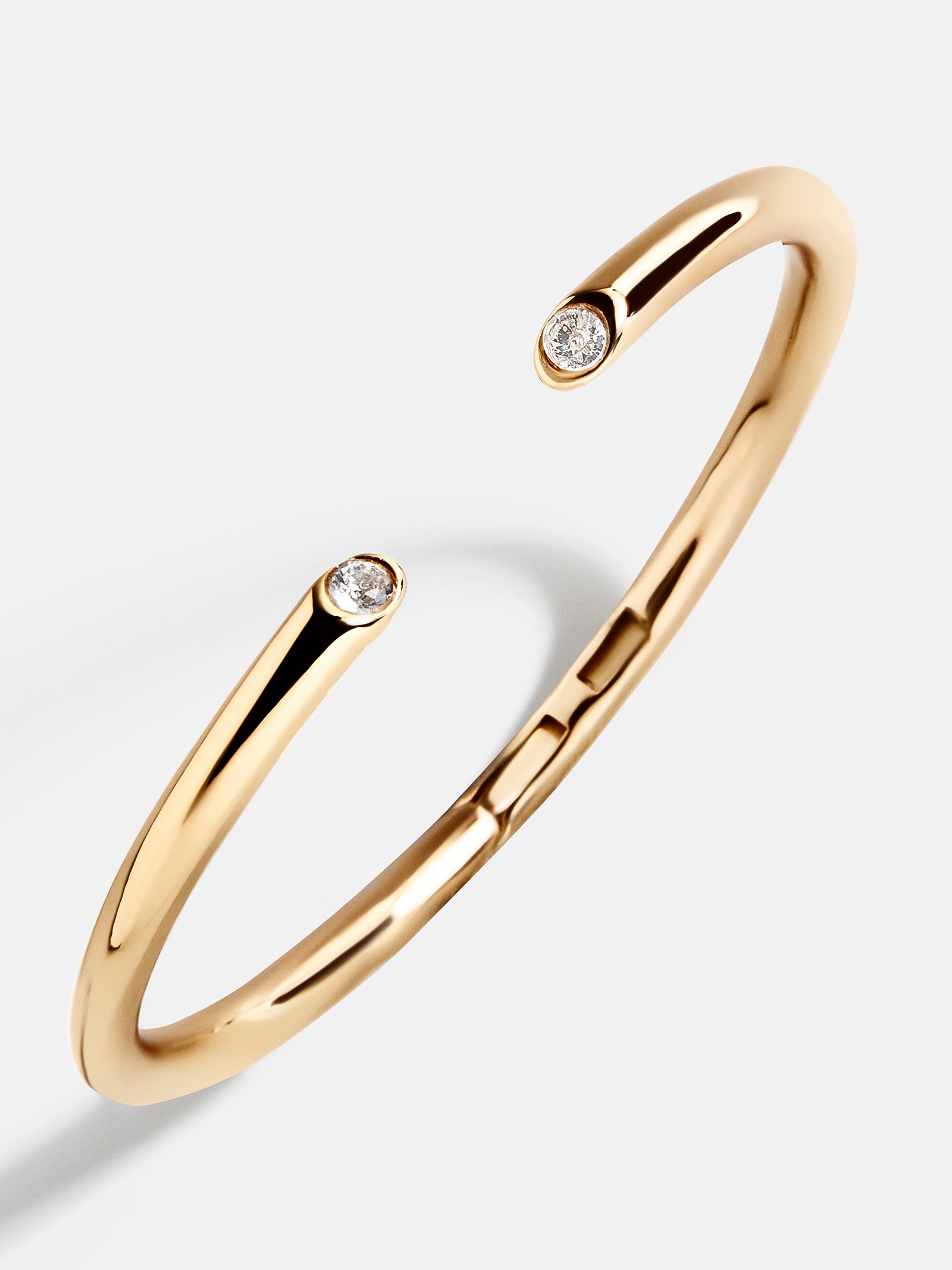 Premium Clara Classic Bezel Cuff - Gold/Pavé