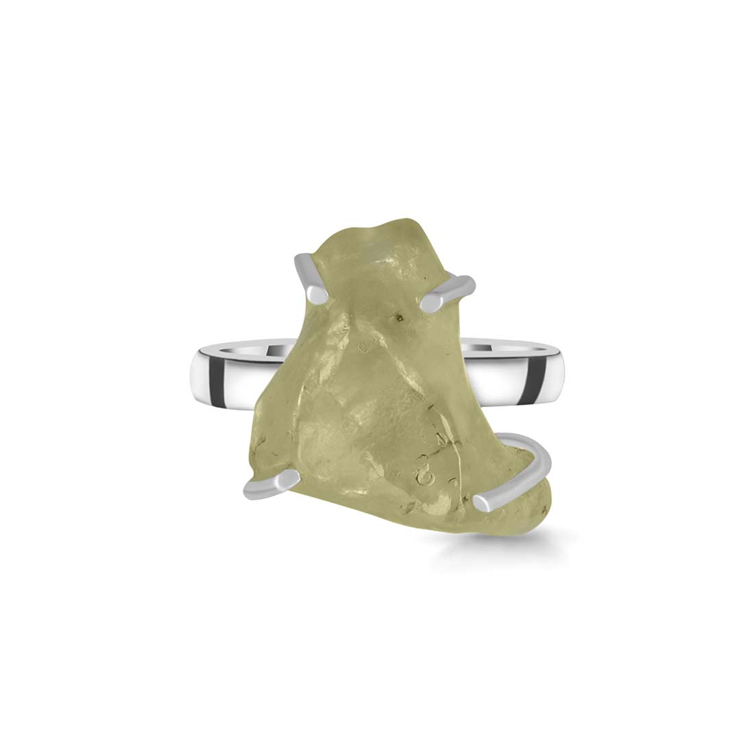 Premium Libyan Desert Glass Statement Ring - LDG-R-23